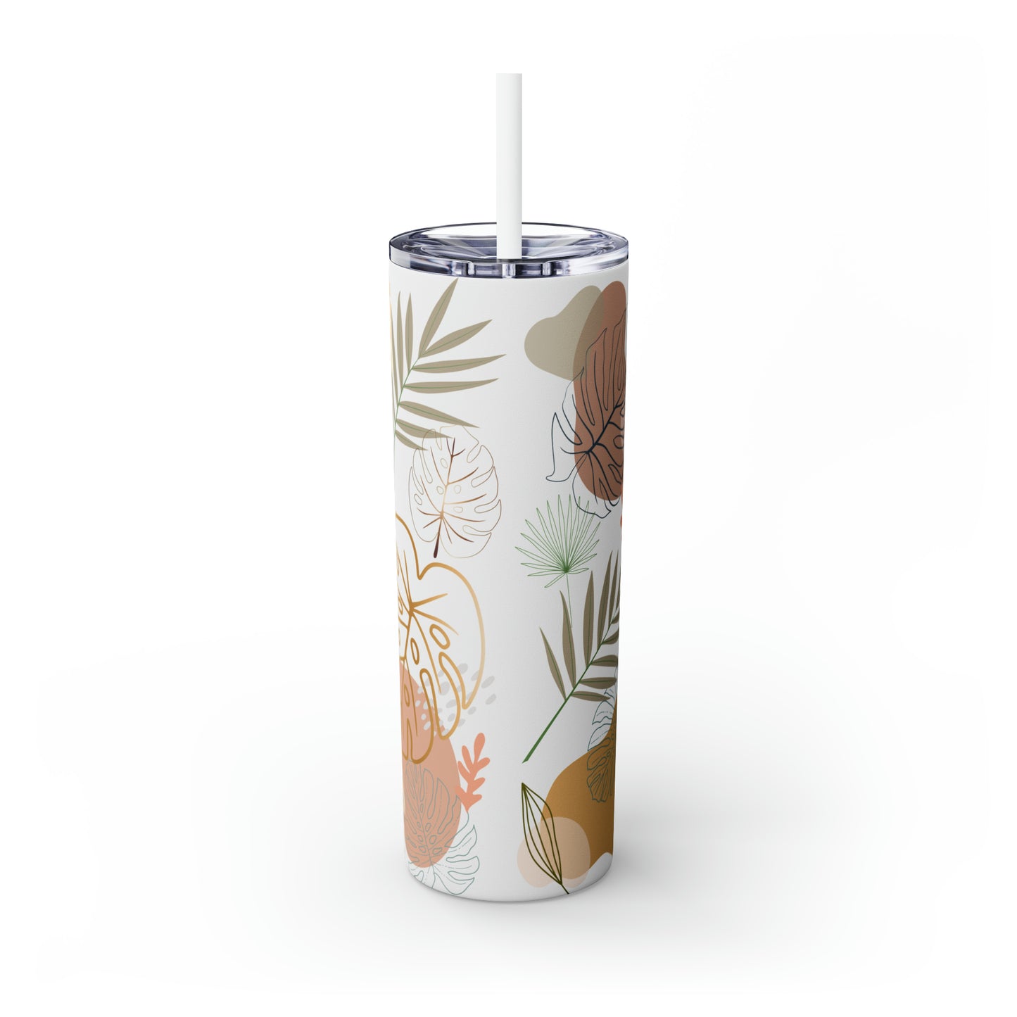 Monstera - Skinny Tumbler with Straw, 20oz