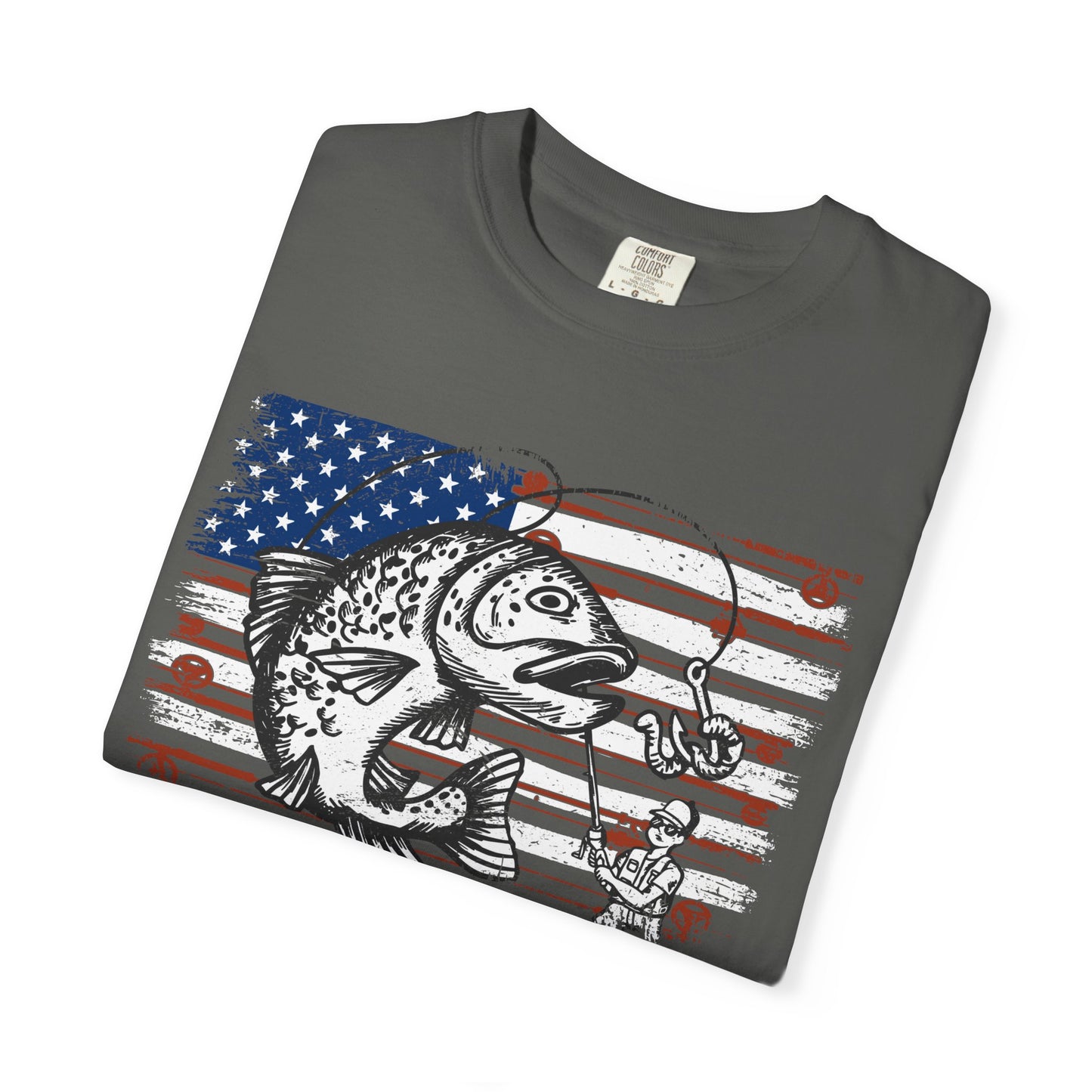 Patriotic Fishing - Softstyle T-Shirt