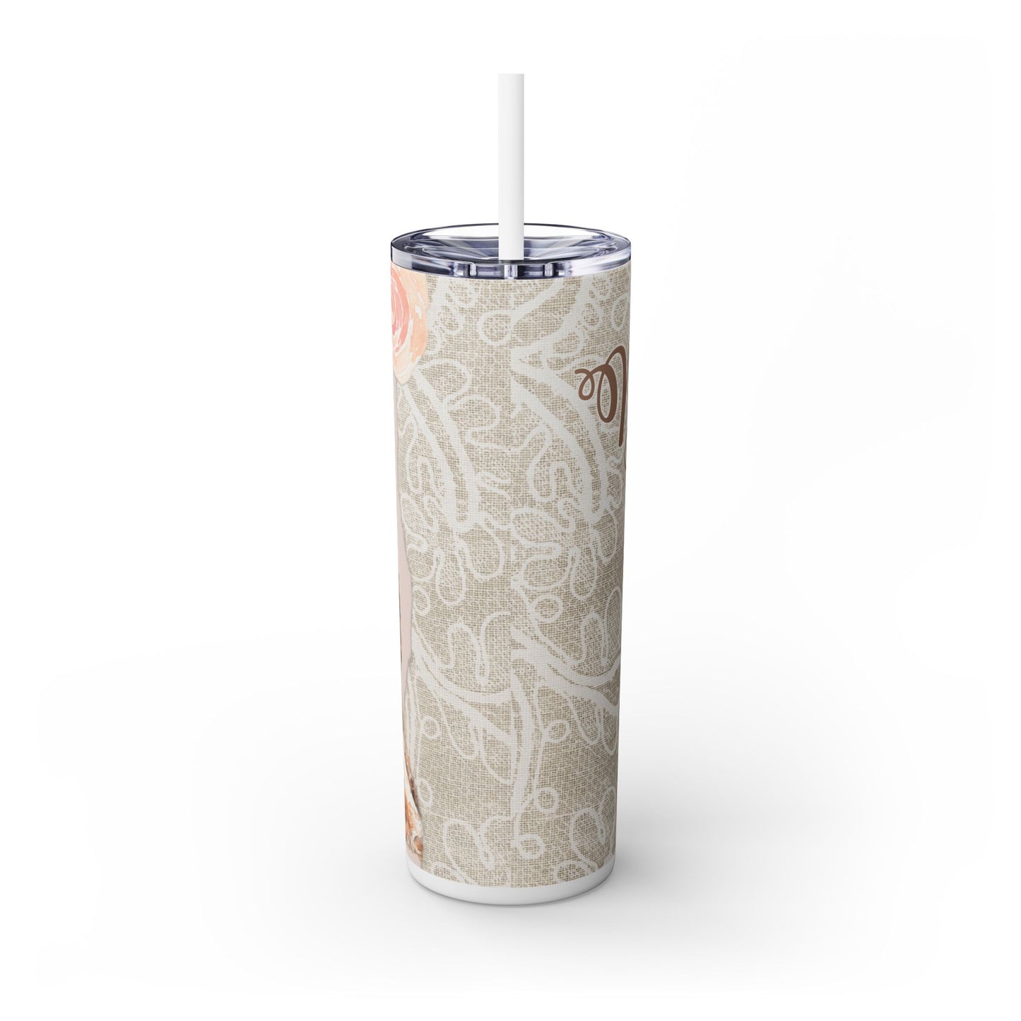 Beautiful Boho Bride - Skinny Tumbler with Straw, 20oz