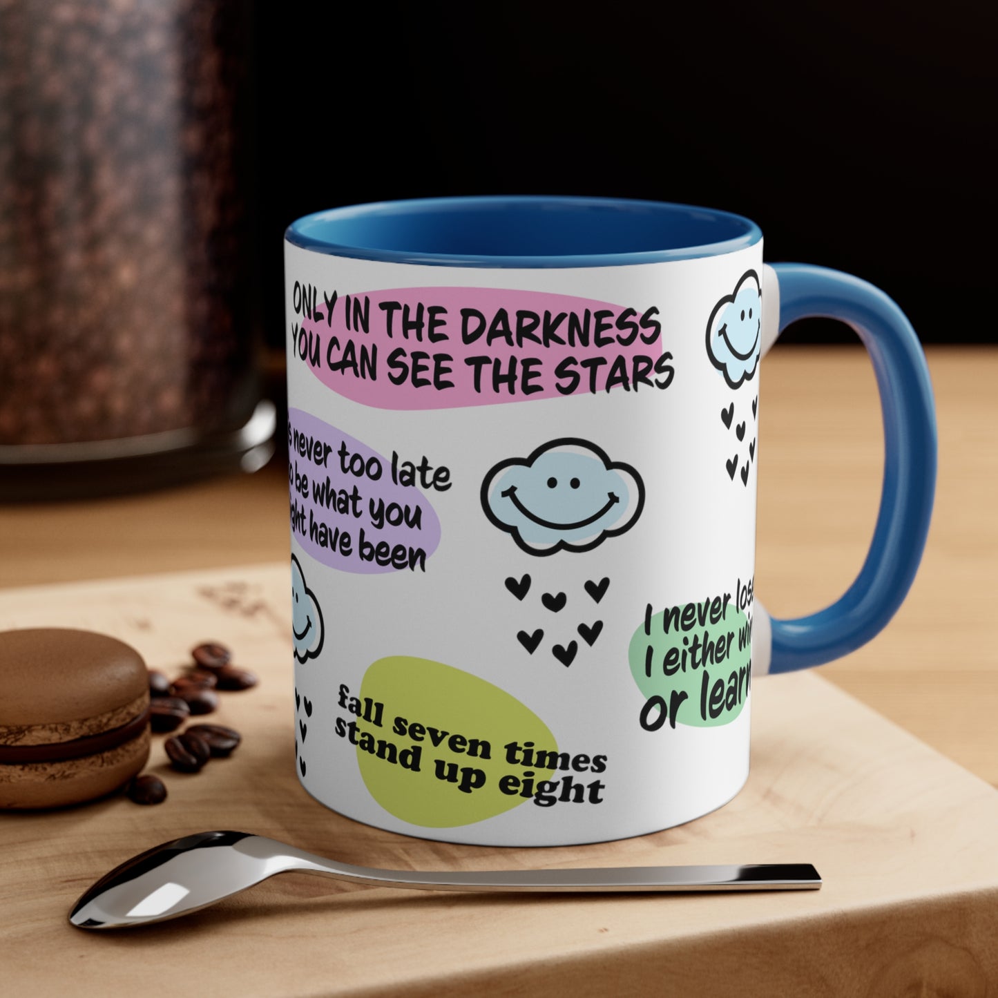 Never Give Up - Accent Coffee Mug, 11oz