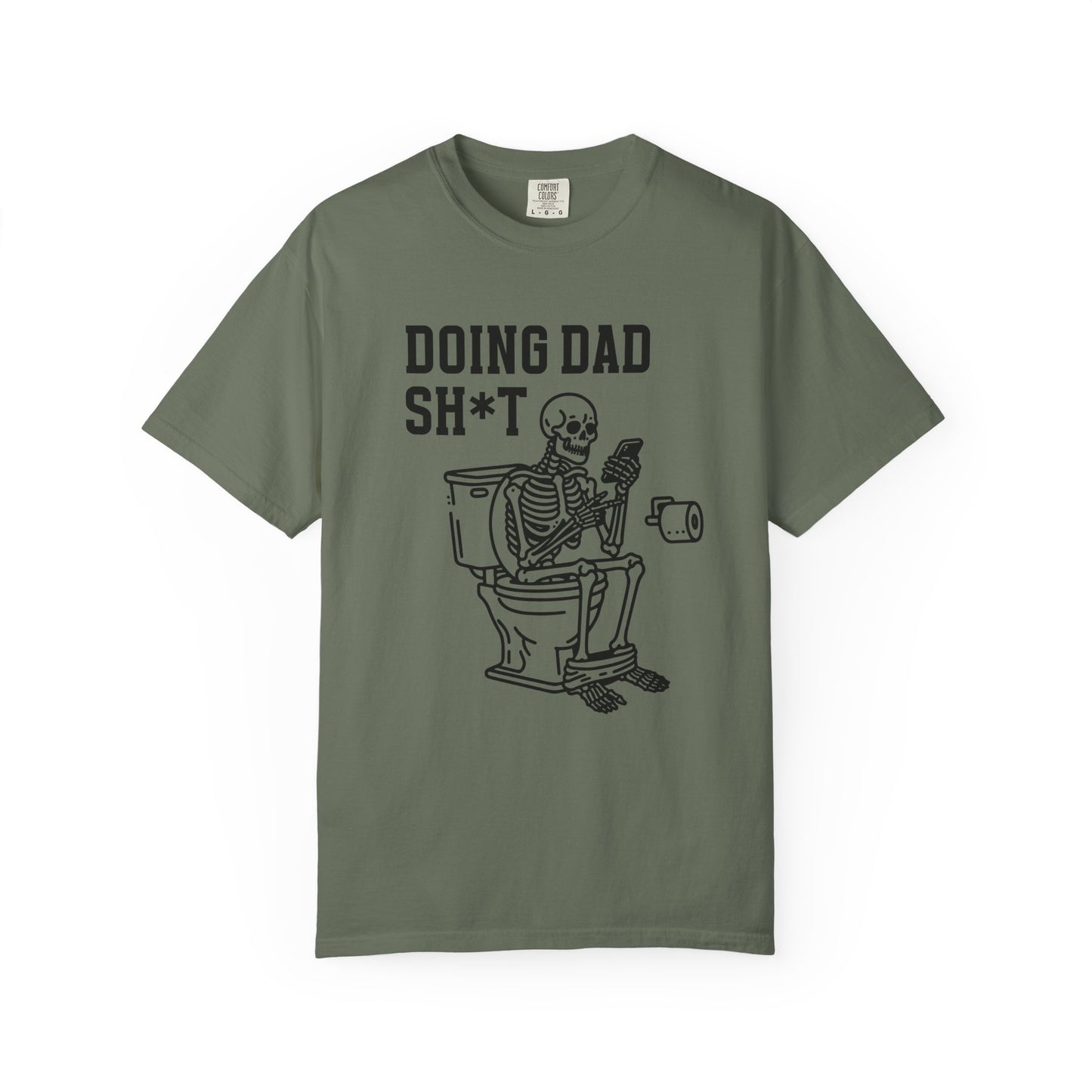 Humorous Dad T-Shirt, Skeleton Fun Tee, Laugh Gifts for Father’s Day, Men’s Casual Shirt, Parenting Humor Apparel
