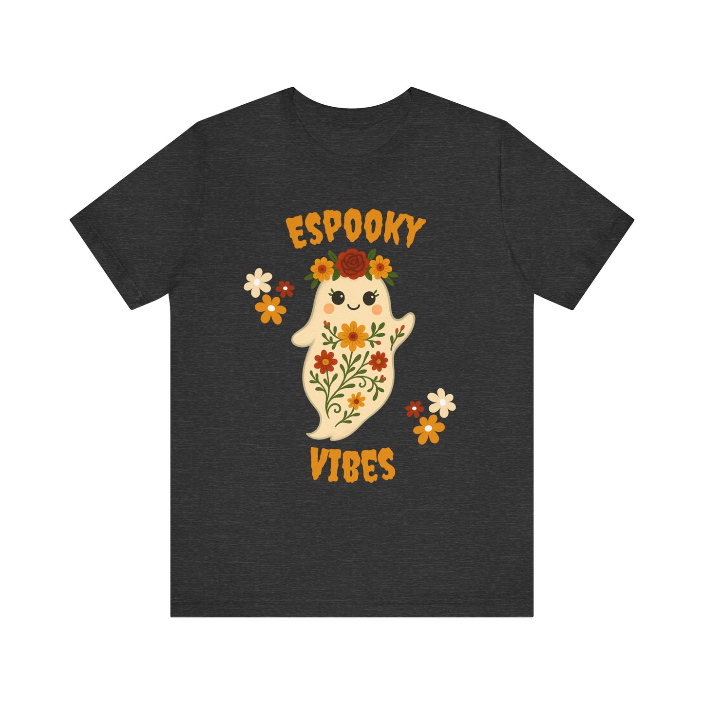 Espooky Vibes Tee, Unisex Short Sleeve Shirt, Halloween Shirt, Ghosty Graphic Tee, Cute Fall T-Shirt, Festival Wear, Casual Day Out