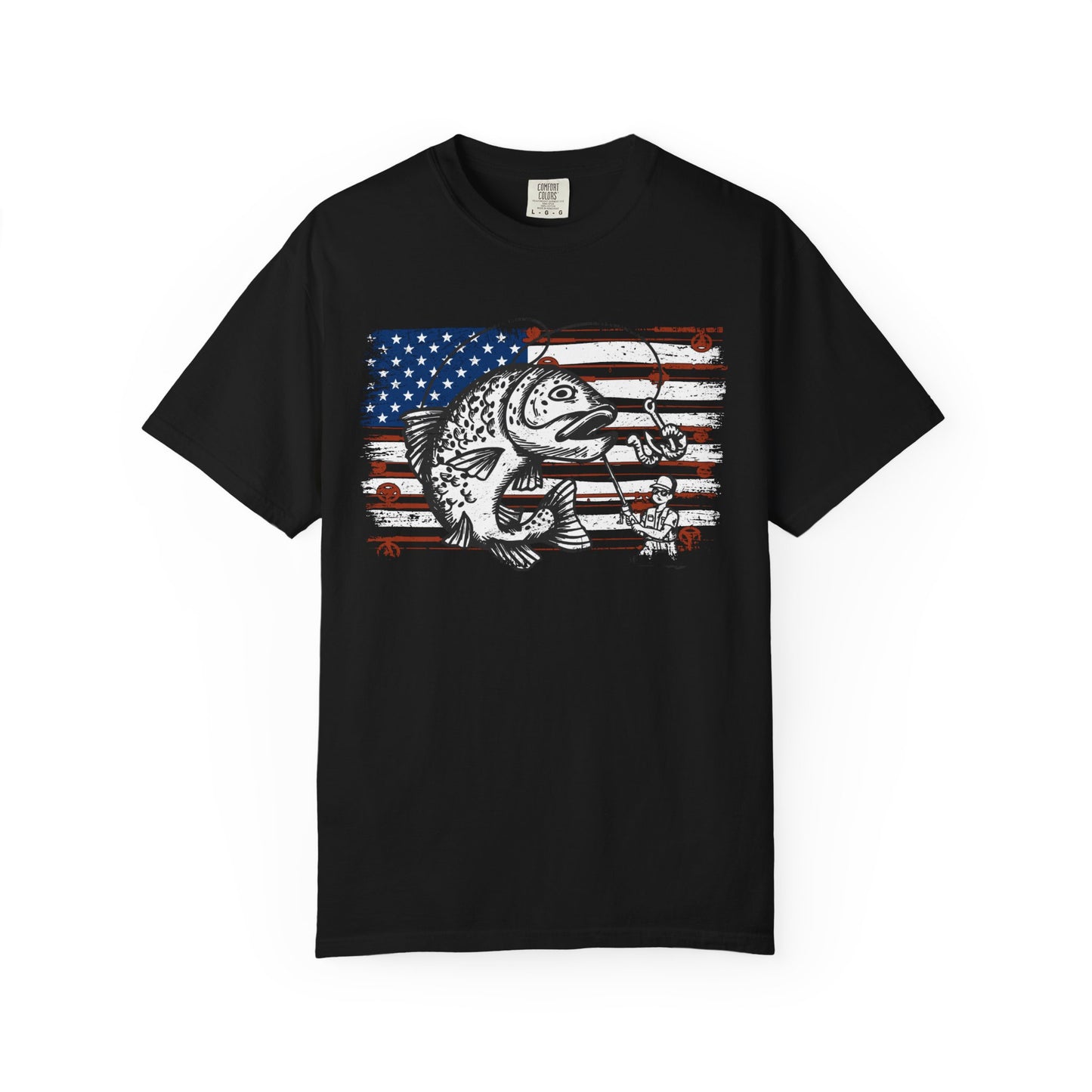 Patriotic Fishing - Softstyle T-Shirt