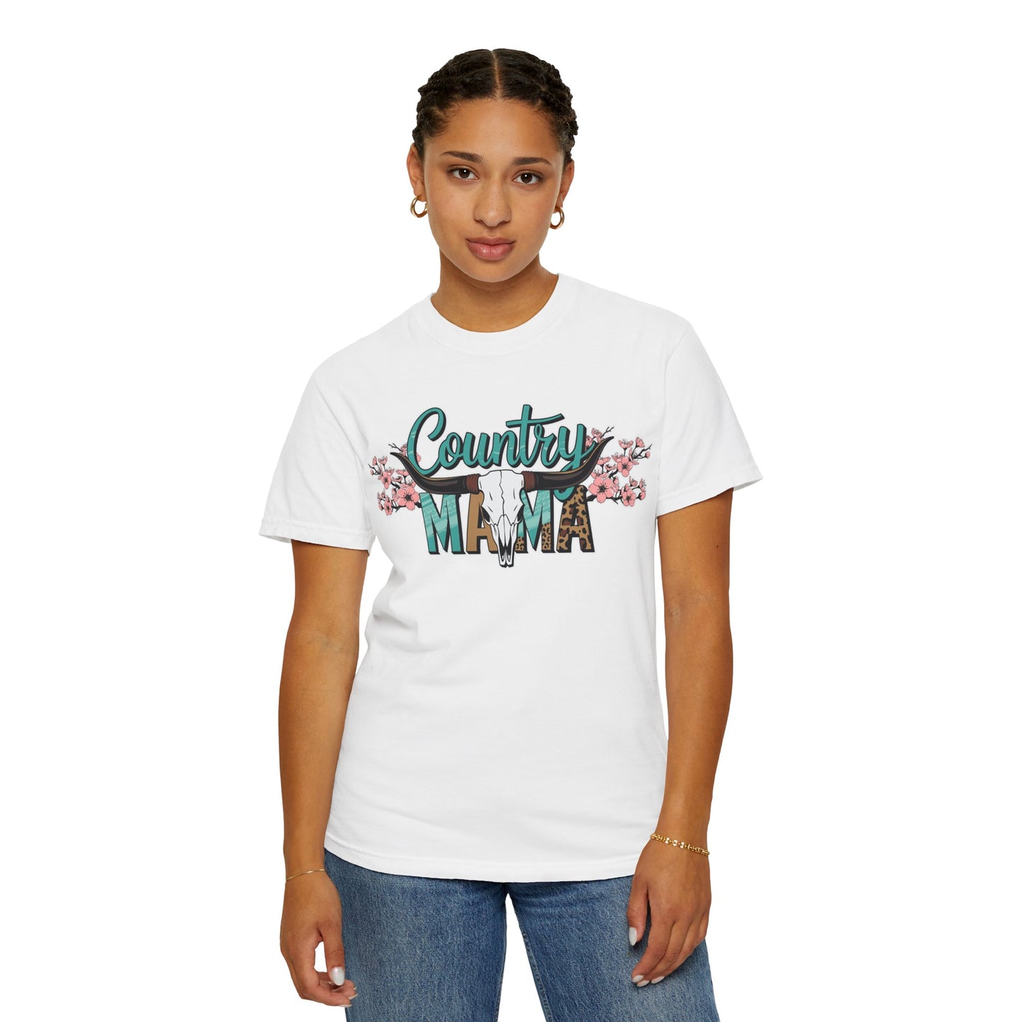 Country Mama T-Shirt, Unisex Tee, Floral Graphic Tee, Gift for Moms, Country Style Shirt, Casual Wear