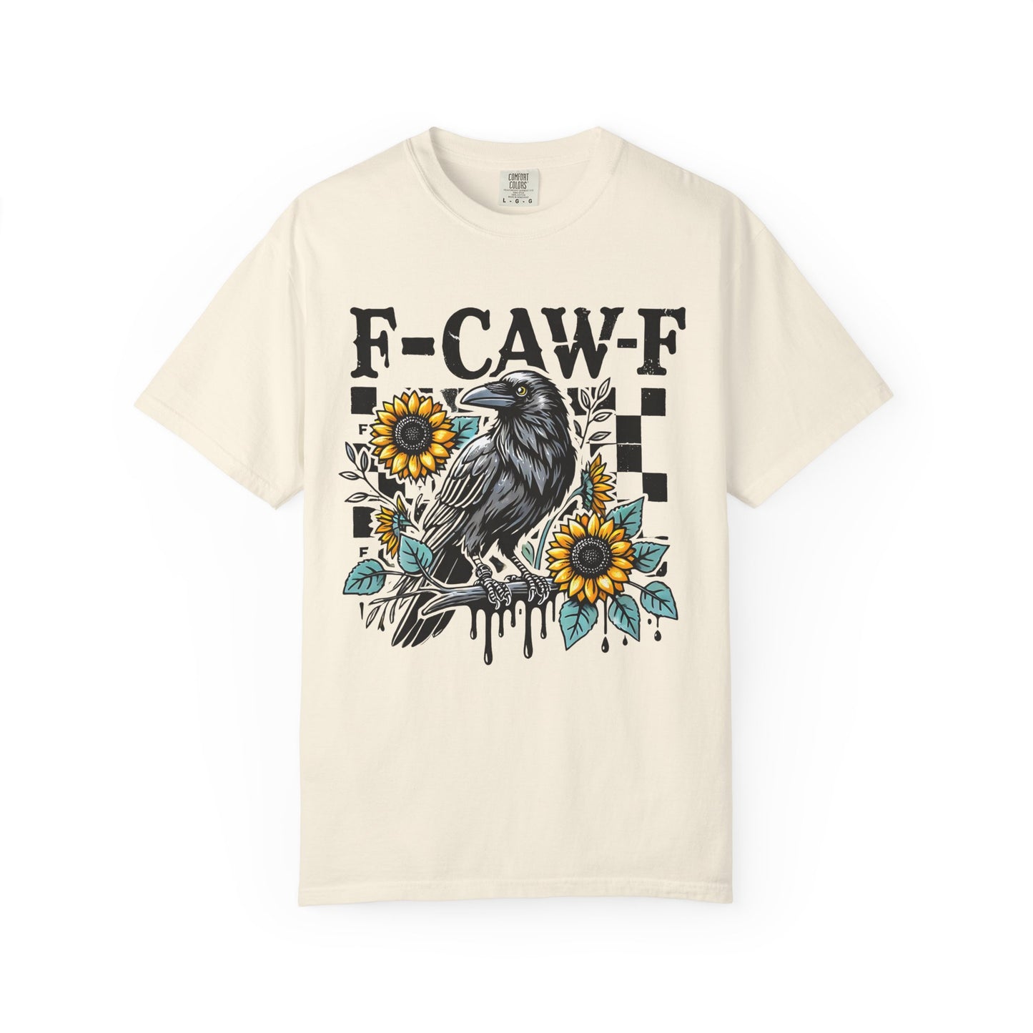 F-Caw-F Raven T-Shirt | Unisex Garment-Dyed Tee | Boho Aesthetic, Gifts for Bird Lovers, Nature Apparel