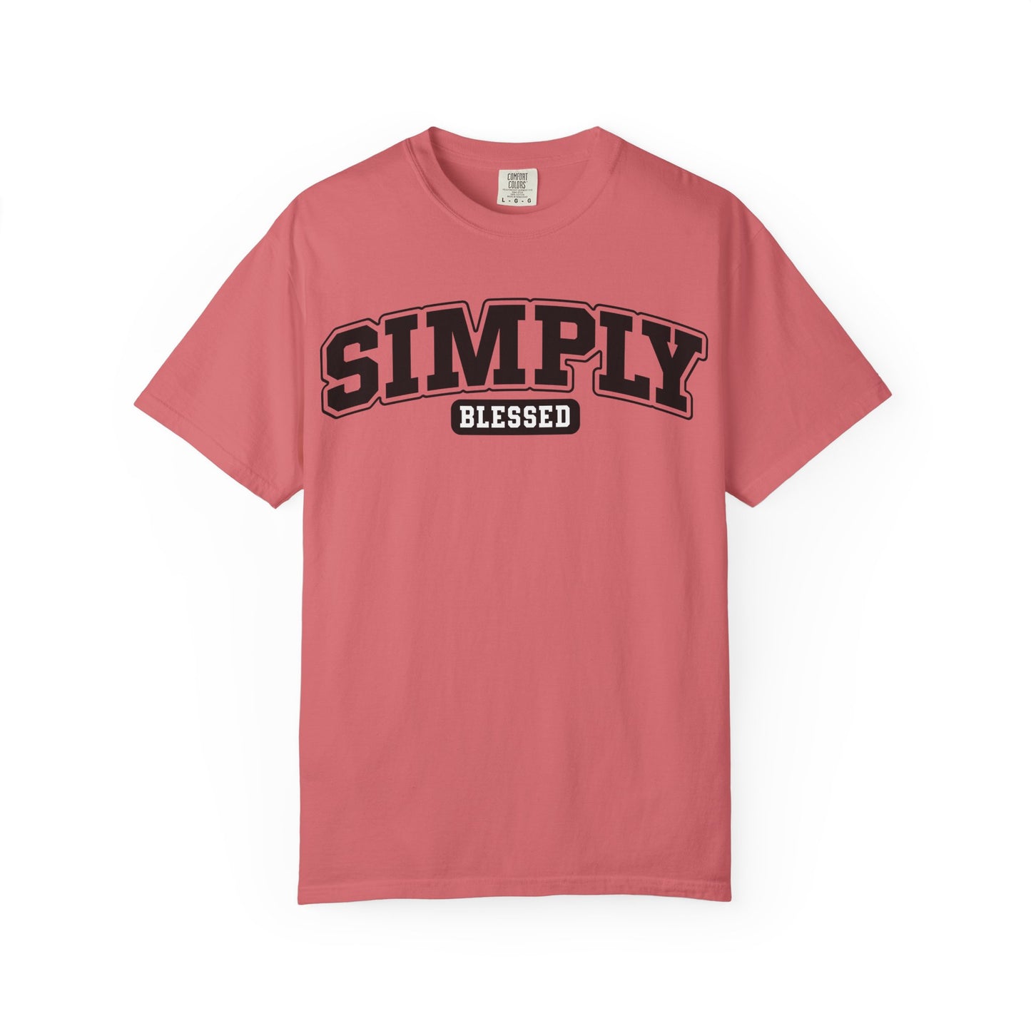 Simply Blessed Unisex Garment-Dyed T-shirt, Faith Tee, Casual Wear, Gift for Her, Everyday Apparel, Spiritual Fashion, Comfortable Clothing