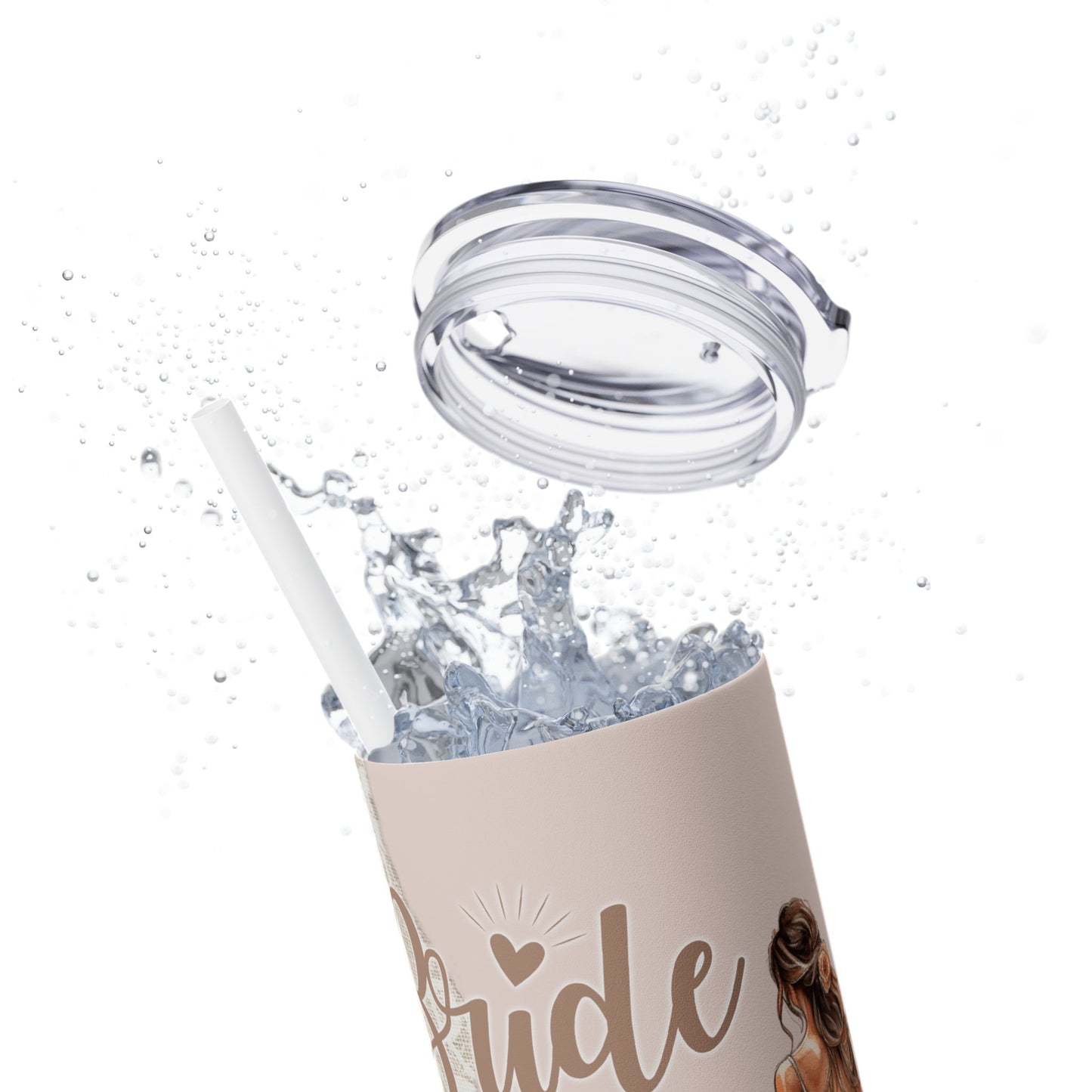 Beautiful Boho Bride - Skinny Tumbler with Straw, 20oz