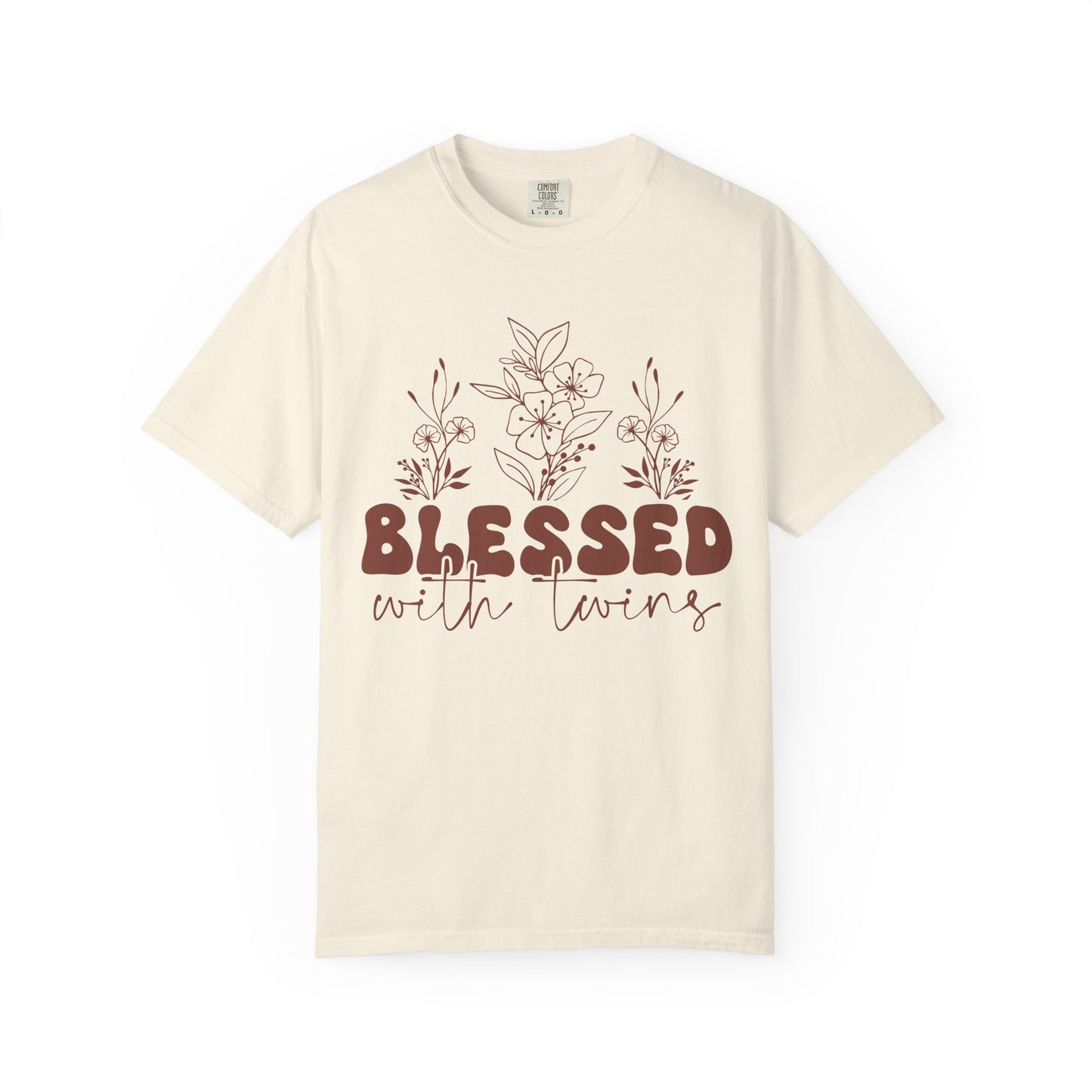 Blessed with Twins T-Shirt, Cute Twin Mom Gift, Family Apparel, Baby Shower Tee, Matching Sibling Shirt