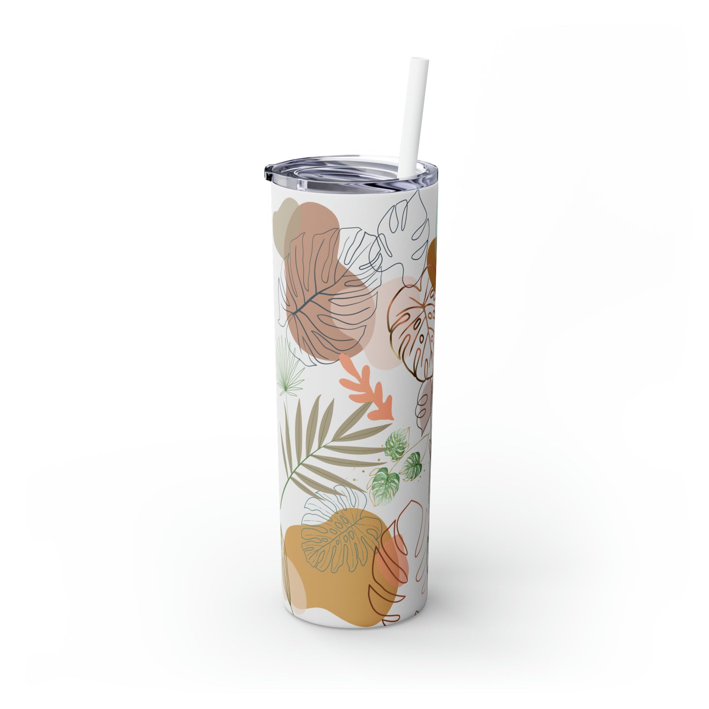 Monstera - Skinny Tumbler with Straw, 20oz