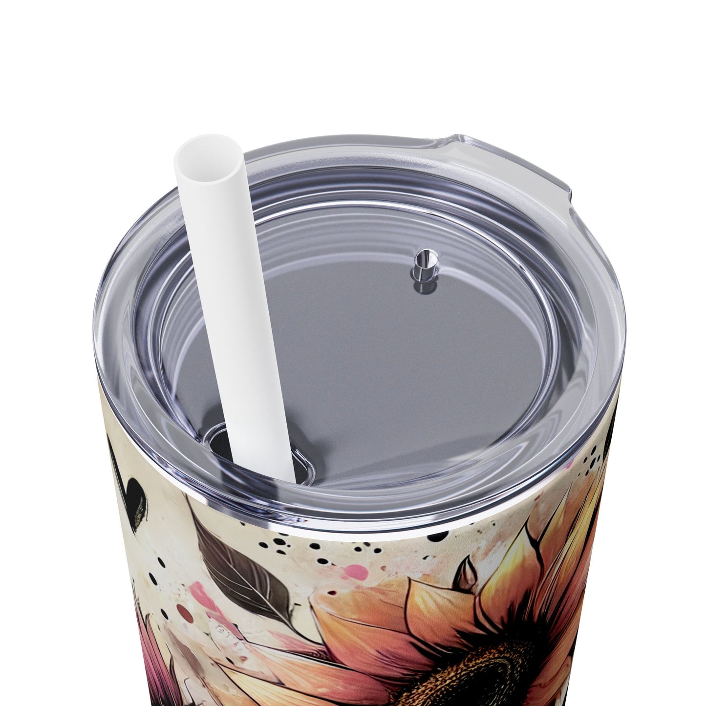 Tumbler - Watercolor Sunflowers 'Let Them' Message