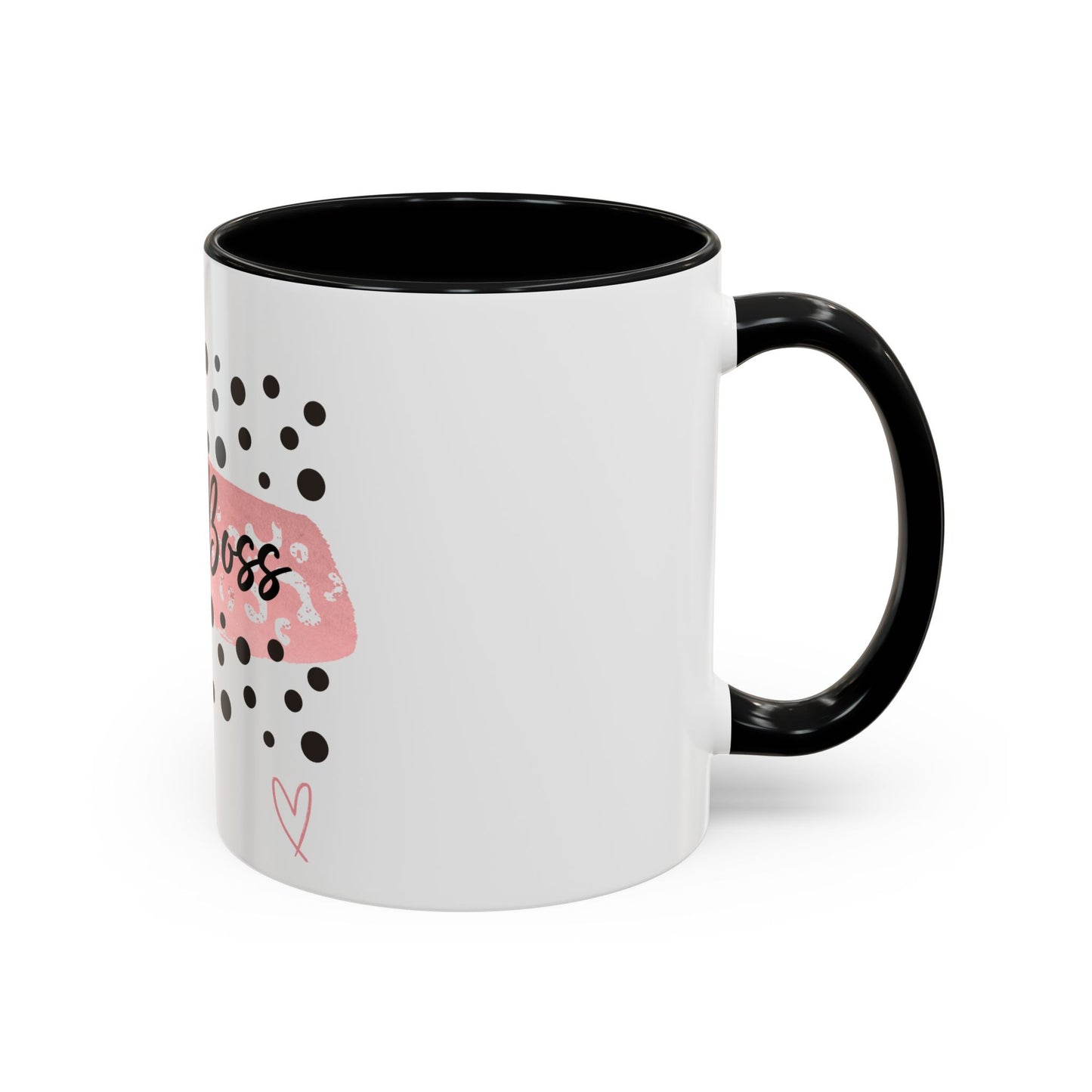 Mug - Pink and Black 'Girl Boss' Coffee Mug (11, 15oz)