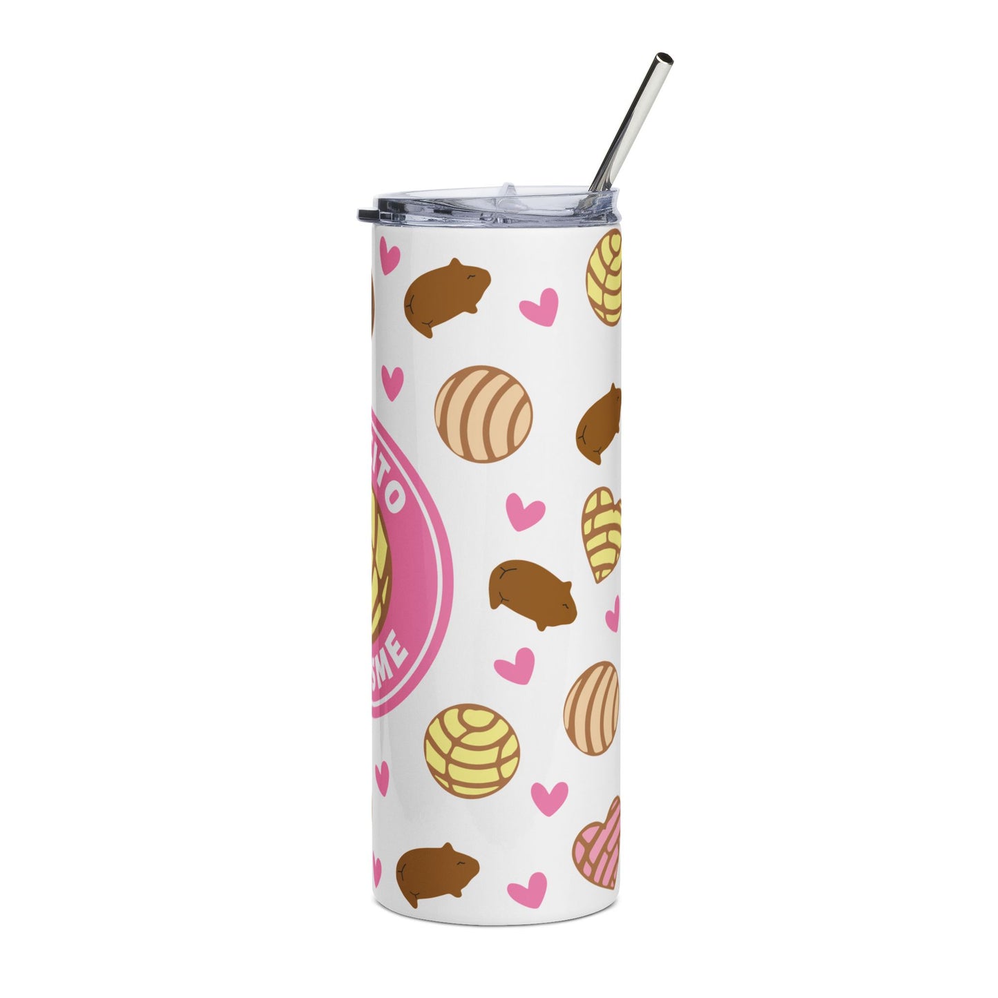 Adorable Cafecito & Chisme Stainless Steel Tumbler - 20oz, Cute Drinkware, Coffee Lover Gift, Sweet Treats Travel Mug, Fun Party Favor
