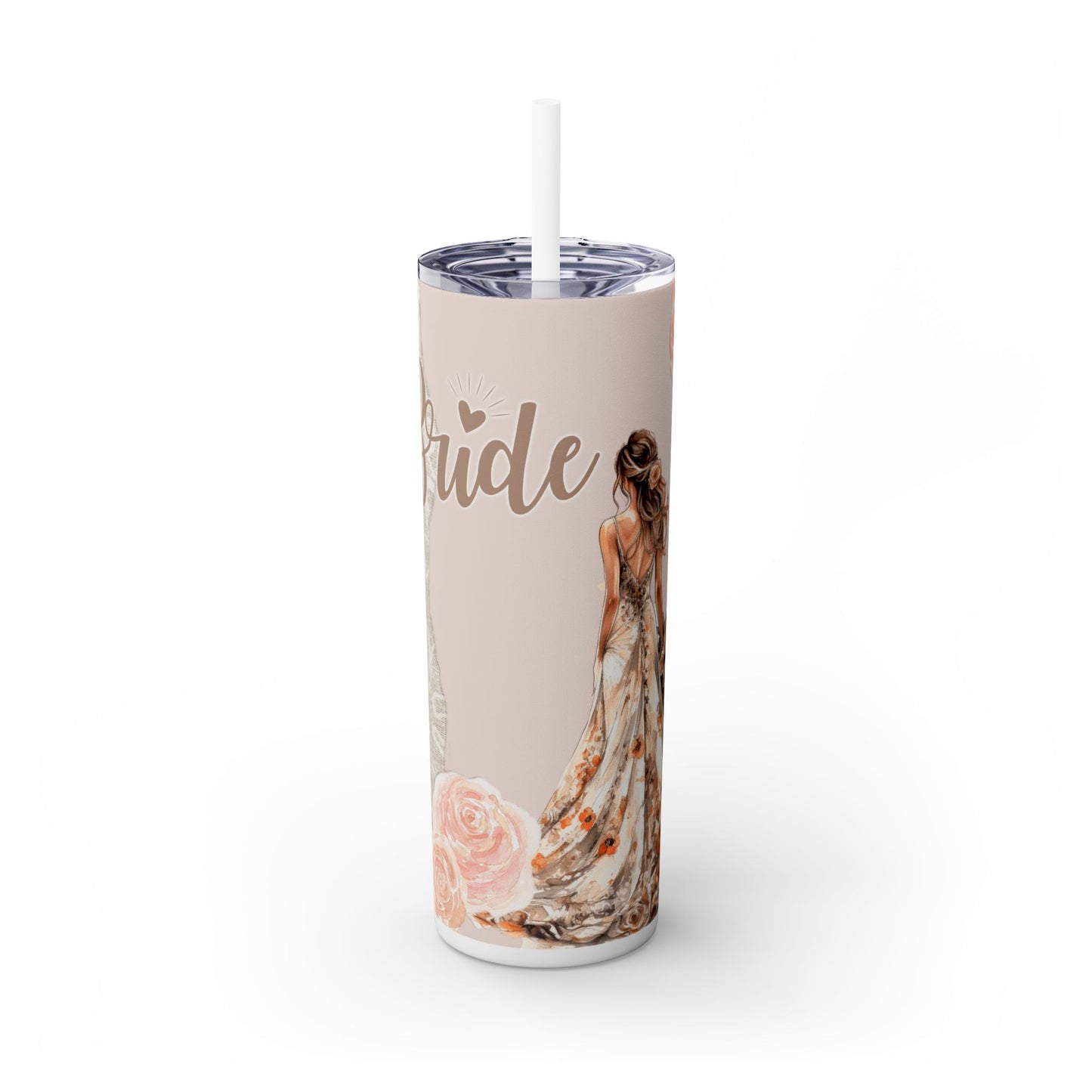 Beautiful Boho Bride - Skinny Tumbler with Straw, 20oz