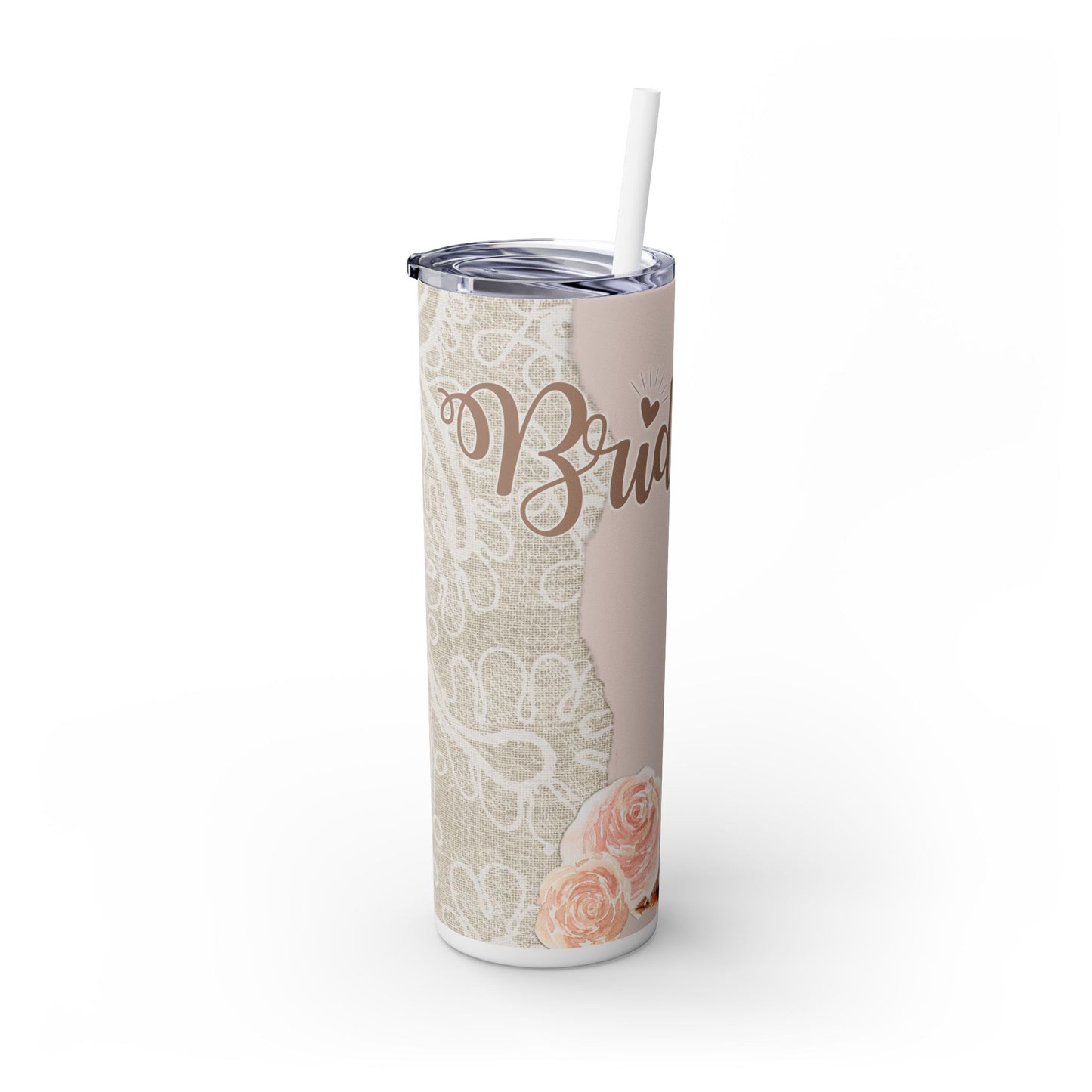 Beautiful Boho Bride - Skinny Tumbler with Straw, 20oz