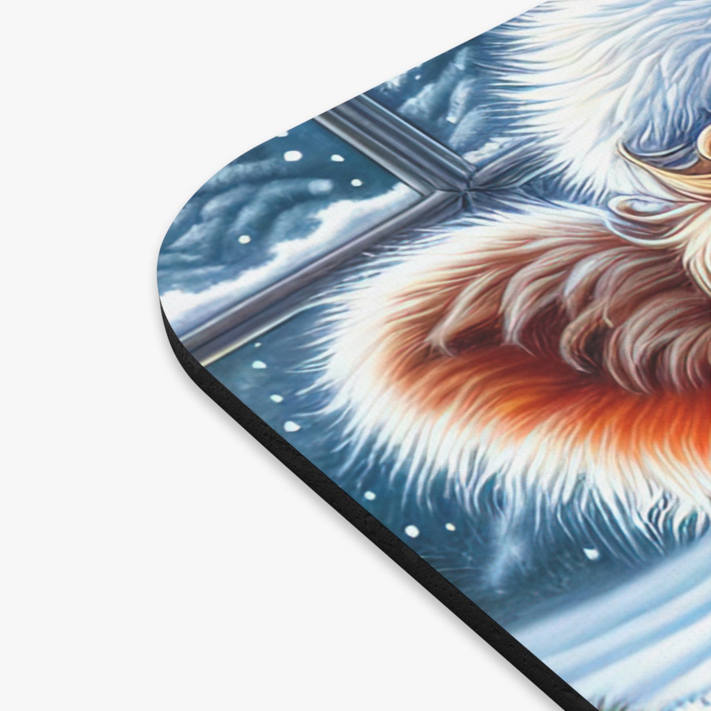 Mouse Pad - Cute Highland Cow in Santa Hat
