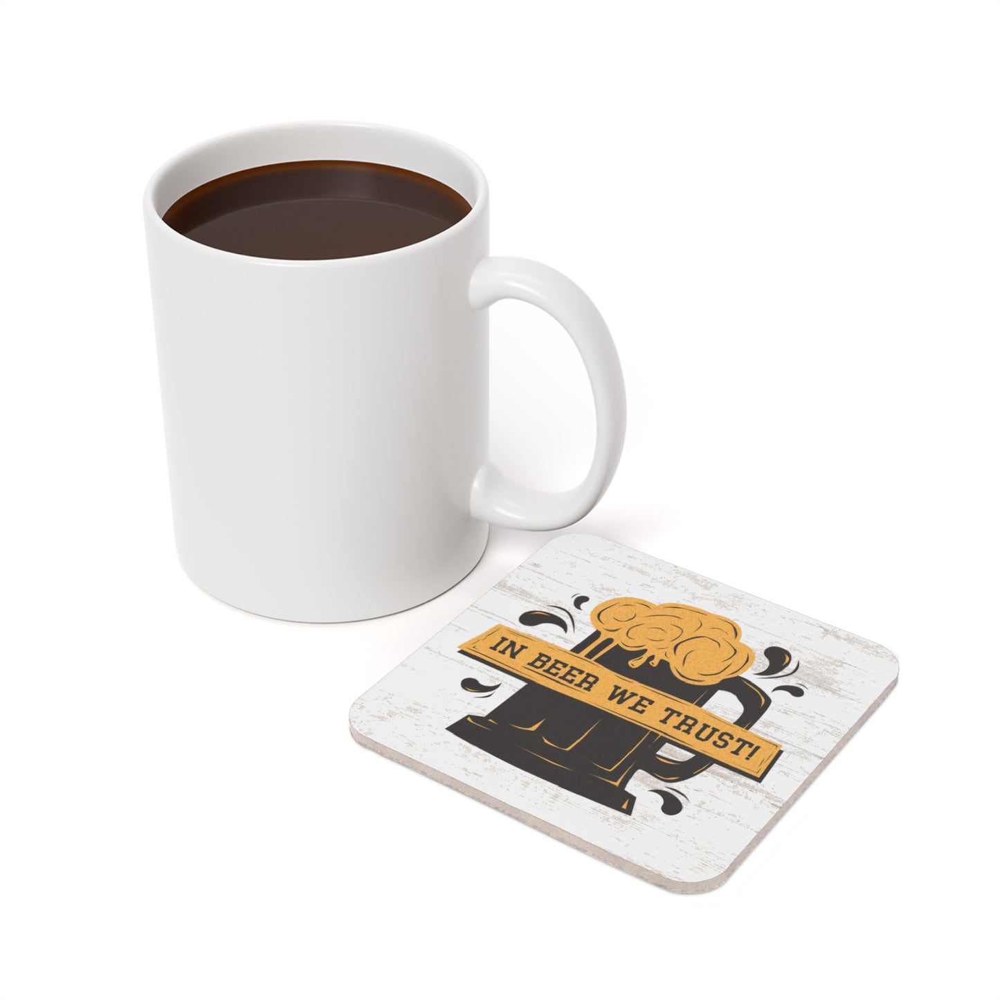 In Beer We Trust - Corkwood Coaster Set