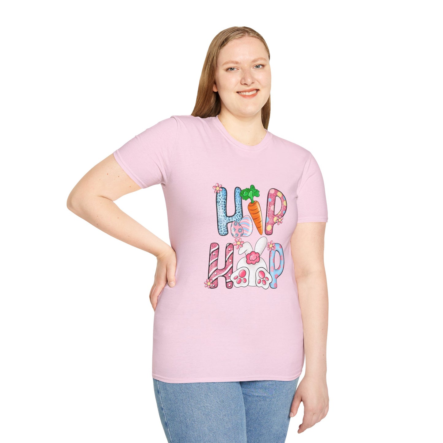 Springtime Fun Softstyle T-Shirt with Playful 'Hip Hop' Design
