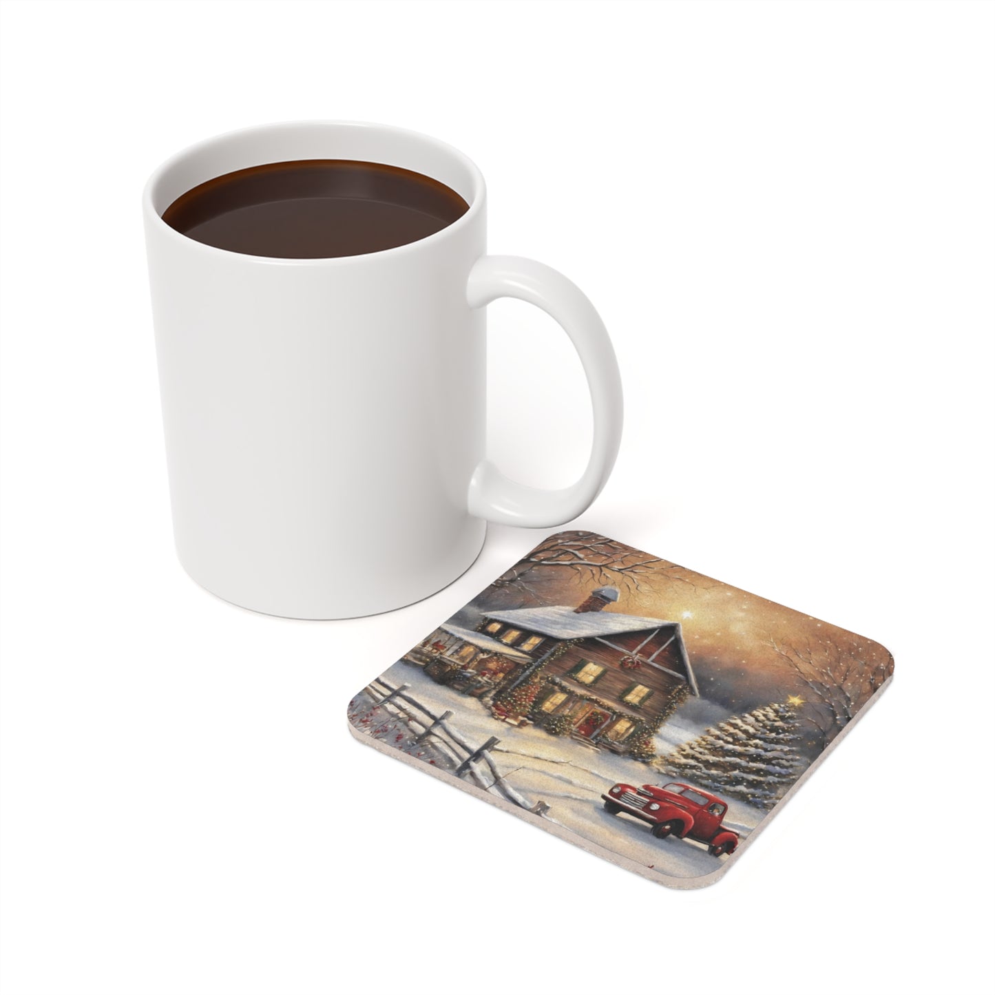 Christmas in the Country - Corkwood Coaster Set