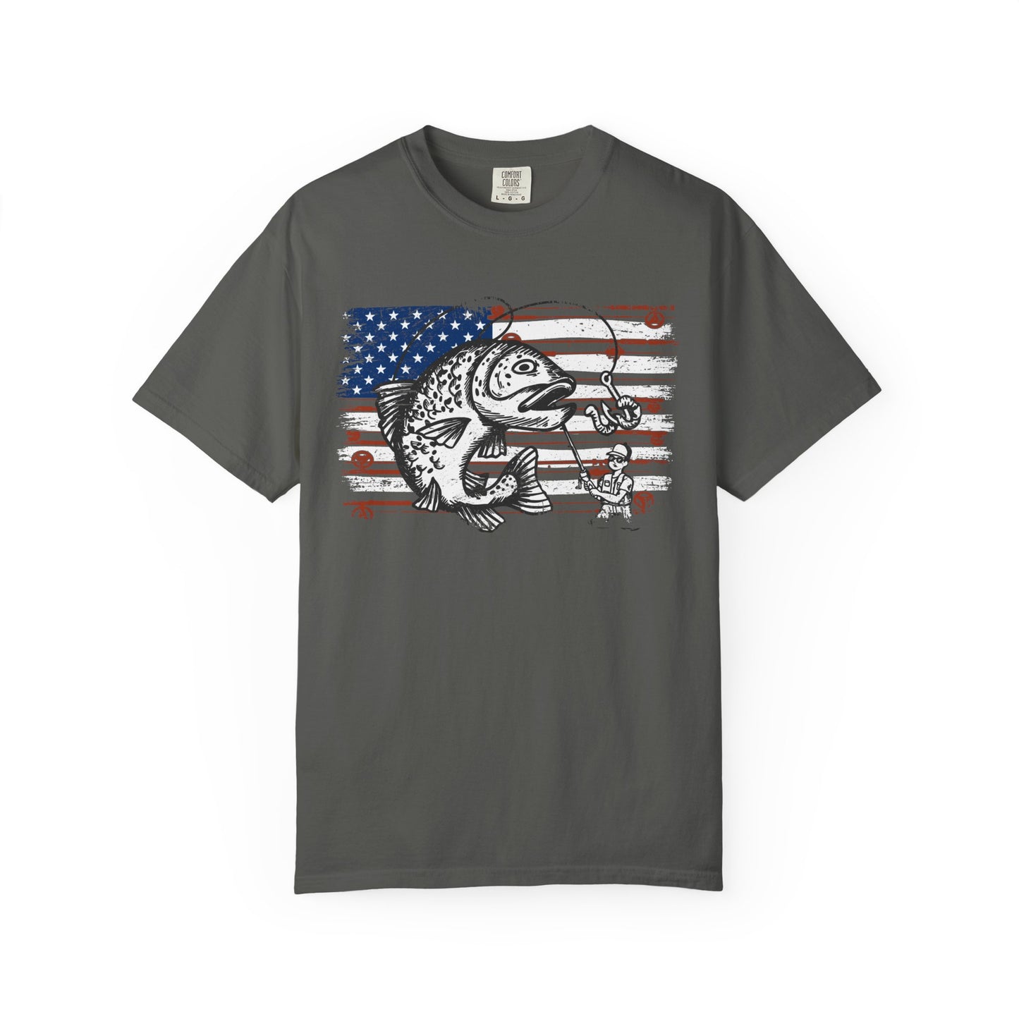 Patriotic Fishing - Softstyle T-Shirt