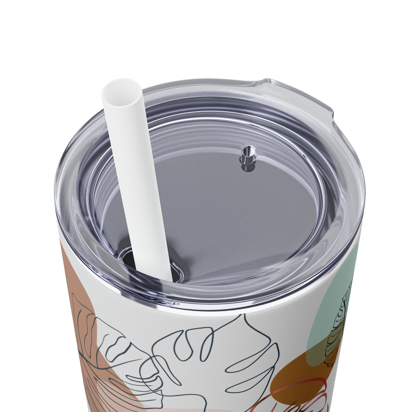 Monstera - Skinny Tumbler with Straw, 20oz