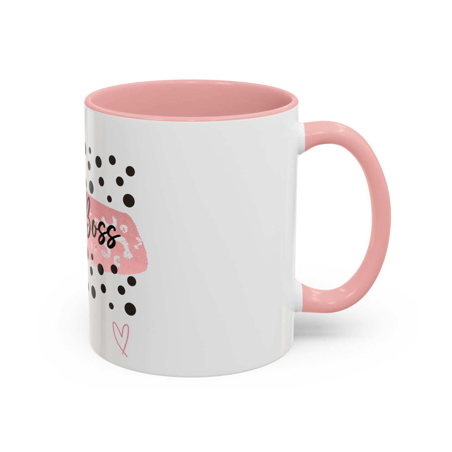Mug - Pink and Black 'Girl Boss' Coffee Mug (11, 15oz)