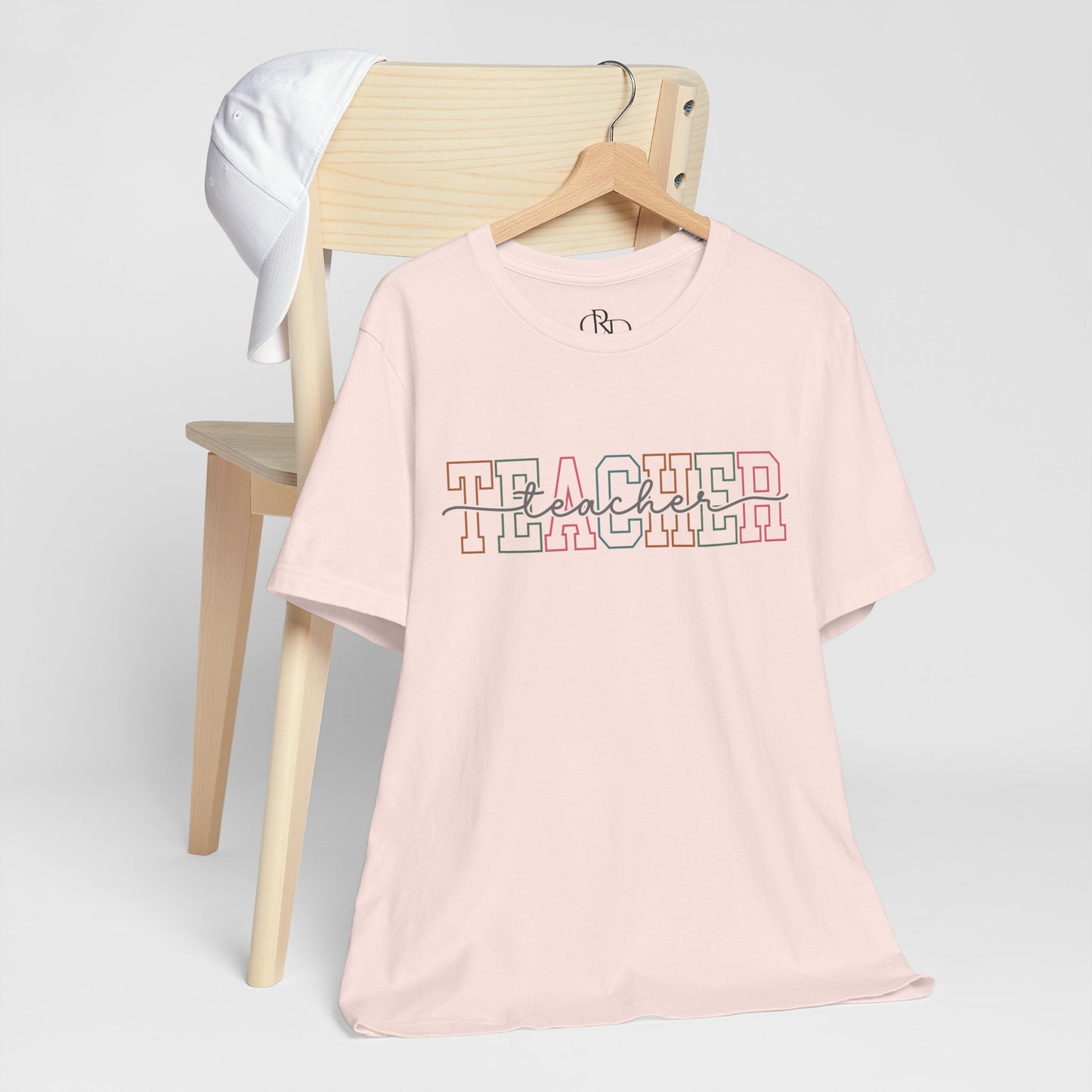 Colorful 'Teacher' Unisex Jersey Short Sleeve Tee - Perfect Gift for Educators
