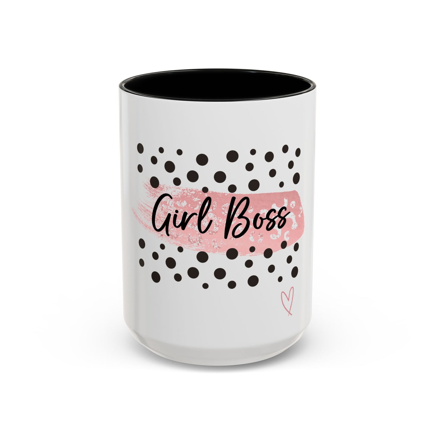 Mug - Pink and Black 'Girl Boss' Coffee Mug (11, 15oz)