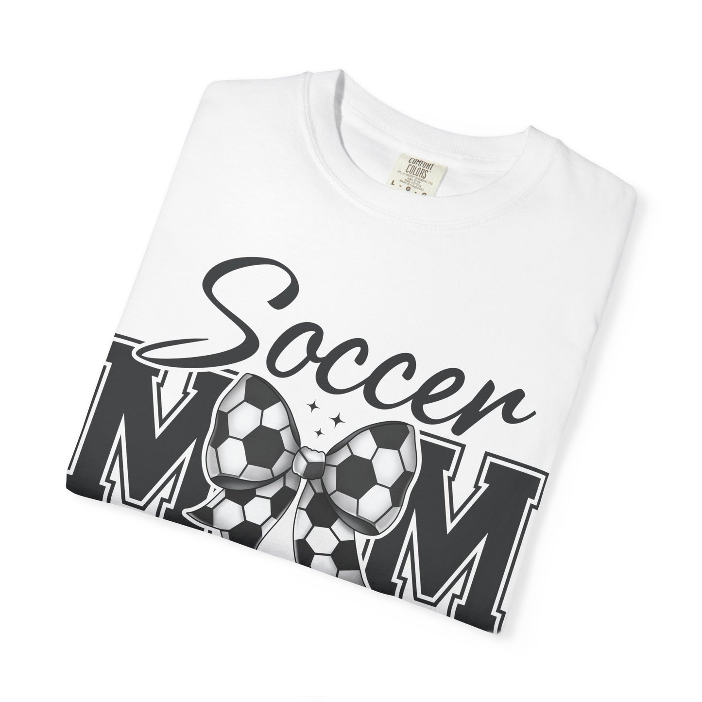 Soccer Mom T-shirt, Gift for Sports Moms, Cute Soccer Tee, Unisex Garment-Dyed Shirt, Women's Sportswear, Mother's Day Gift
