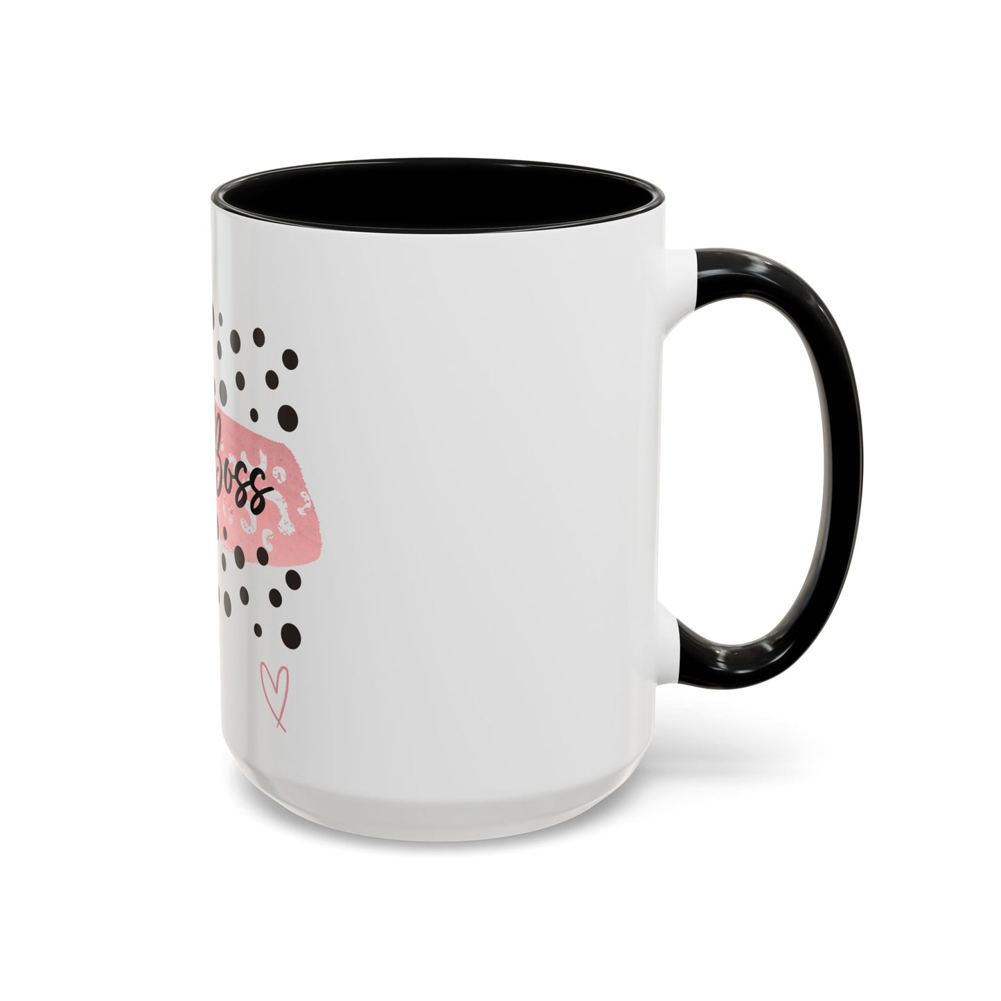 Mug - Pink and Black 'Girl Boss' Coffee Mug (11, 15oz)