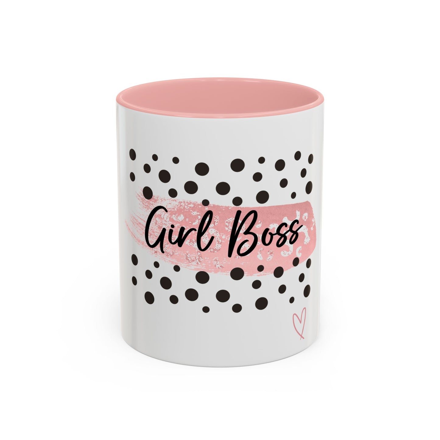 Mug - Pink and Black 'Girl Boss' Coffee Mug (11, 15oz)