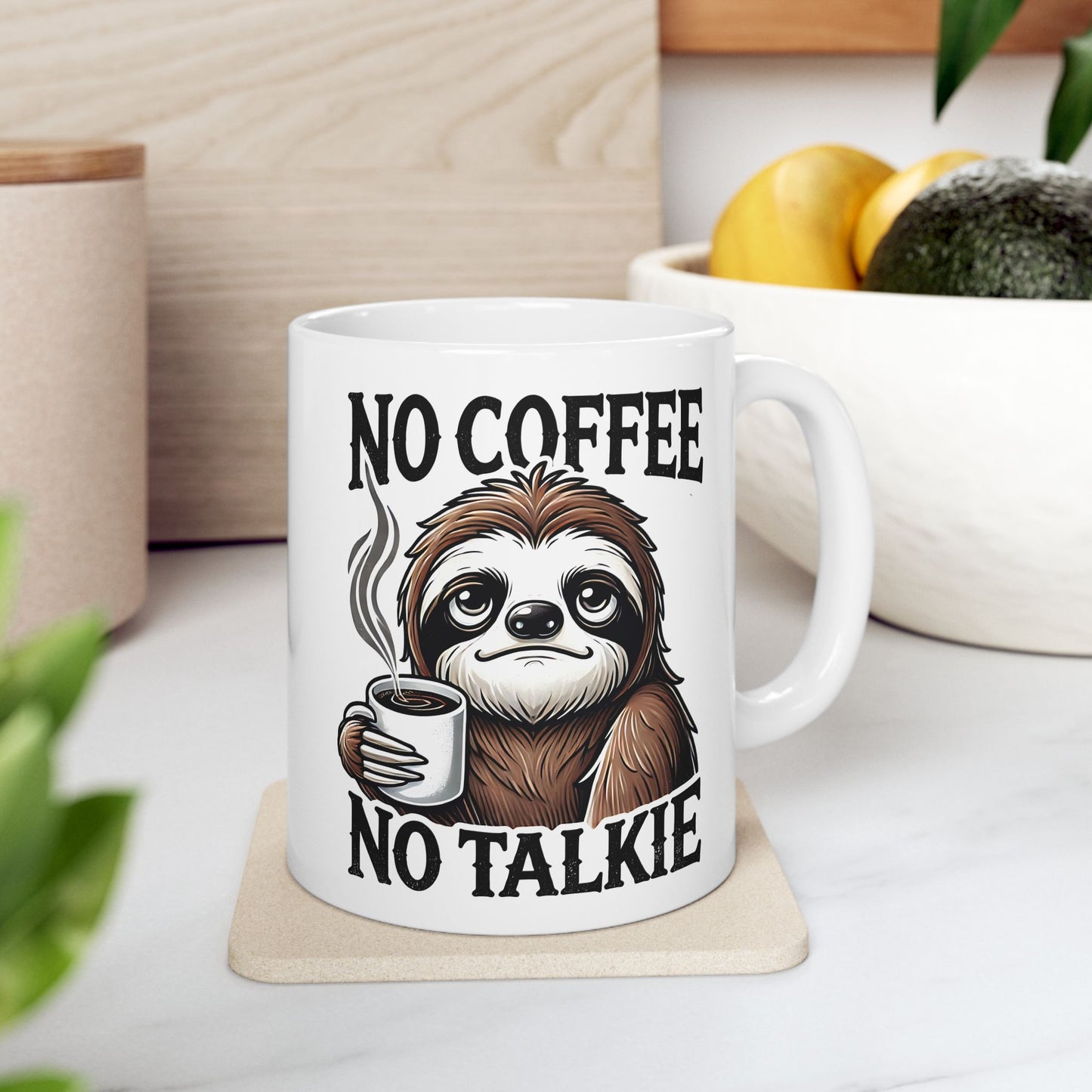 Funny Sloth Coffee Mug - "No Coffee, No Workie" - Perfect Gift for Coffee Lovers