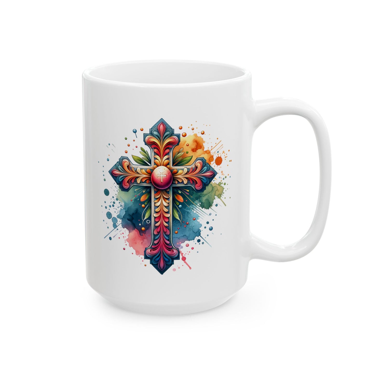 Colorful Cross - Accent Coffee Mug, 11oz