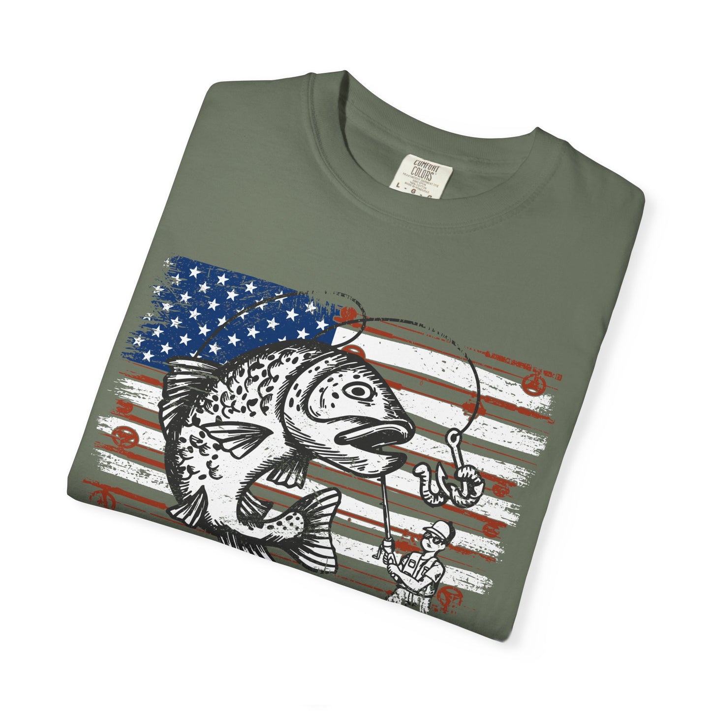 Patriotic Fishing - Softstyle T-Shirt