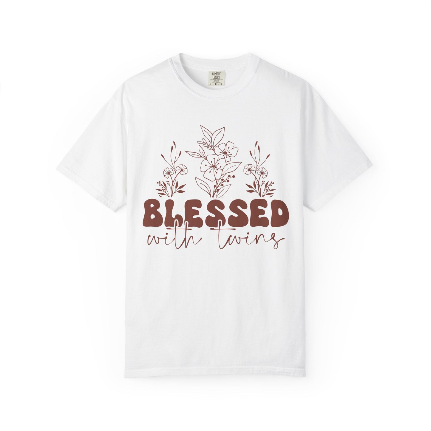 Blessed with Twins T-Shirt, Cute Twin Mom Gift, Family Apparel, Baby Shower Tee, Matching Sibling Shirt