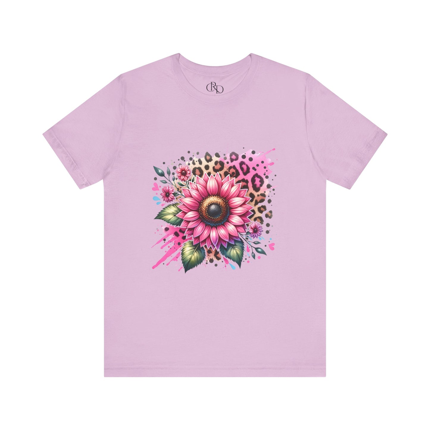 Pink Leopard Rose - Short Sleeve T-Shirt