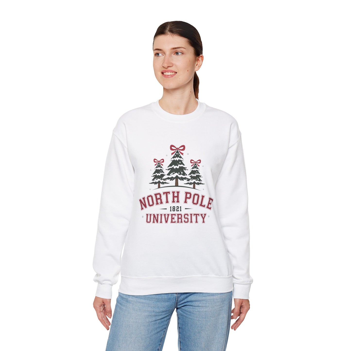 North Pole University Holiday Sweatshirt - Heavy Blend™ Crewneck