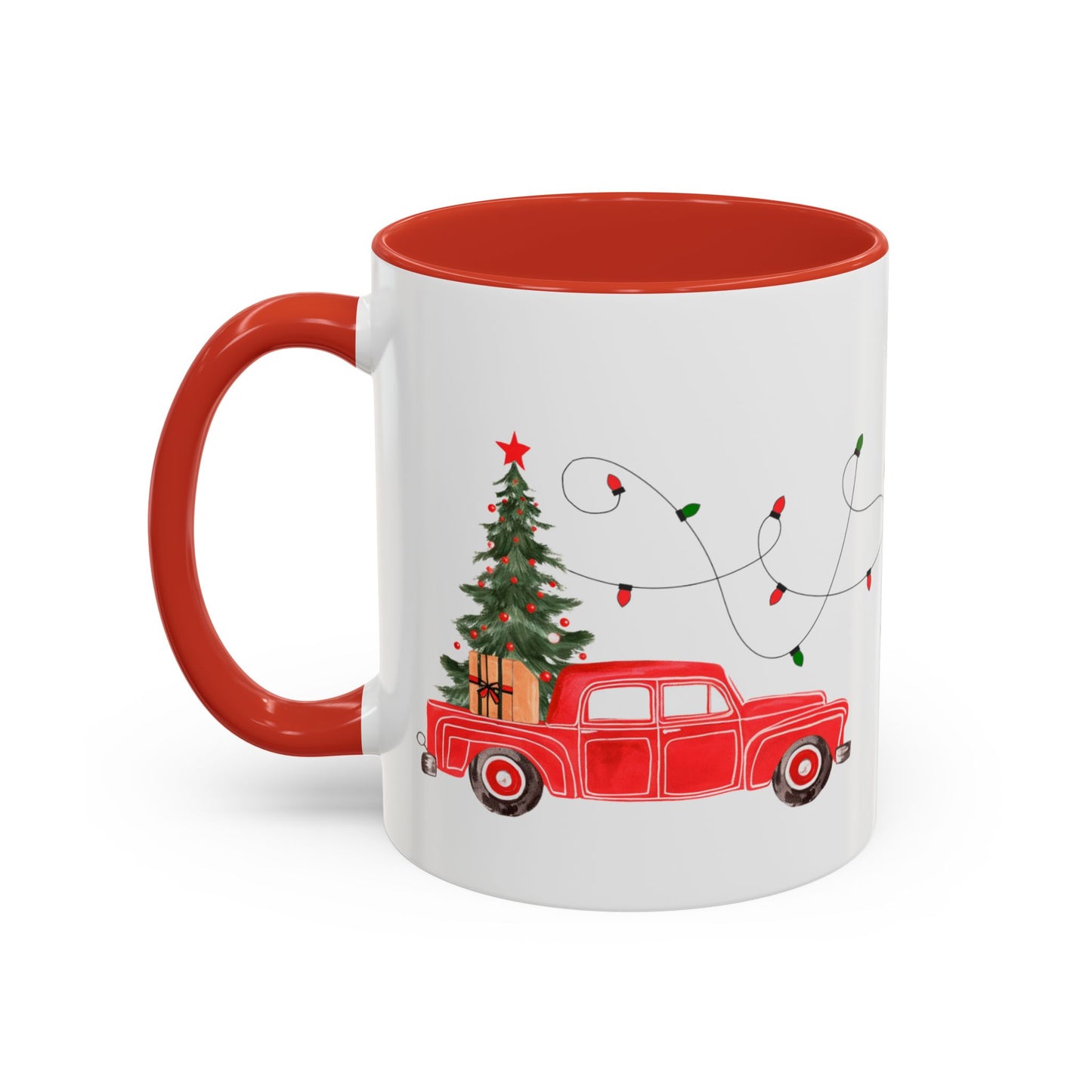 Mug Christmas Lights Red Truck