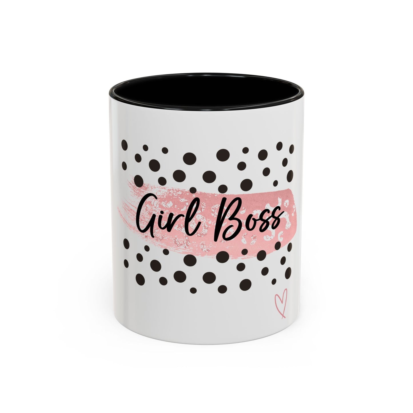 Mug - Pink and Black 'Girl Boss' Coffee Mug (11, 15oz)