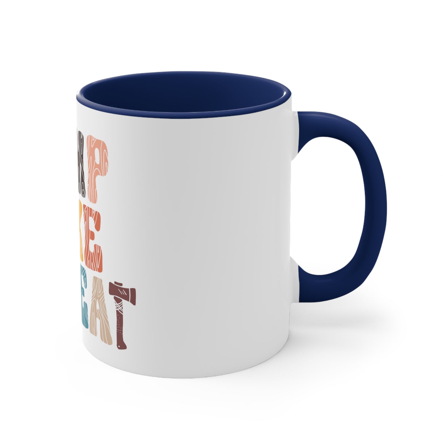 Camp Hike Repeat - Accent Coffee Mug, 11oz
