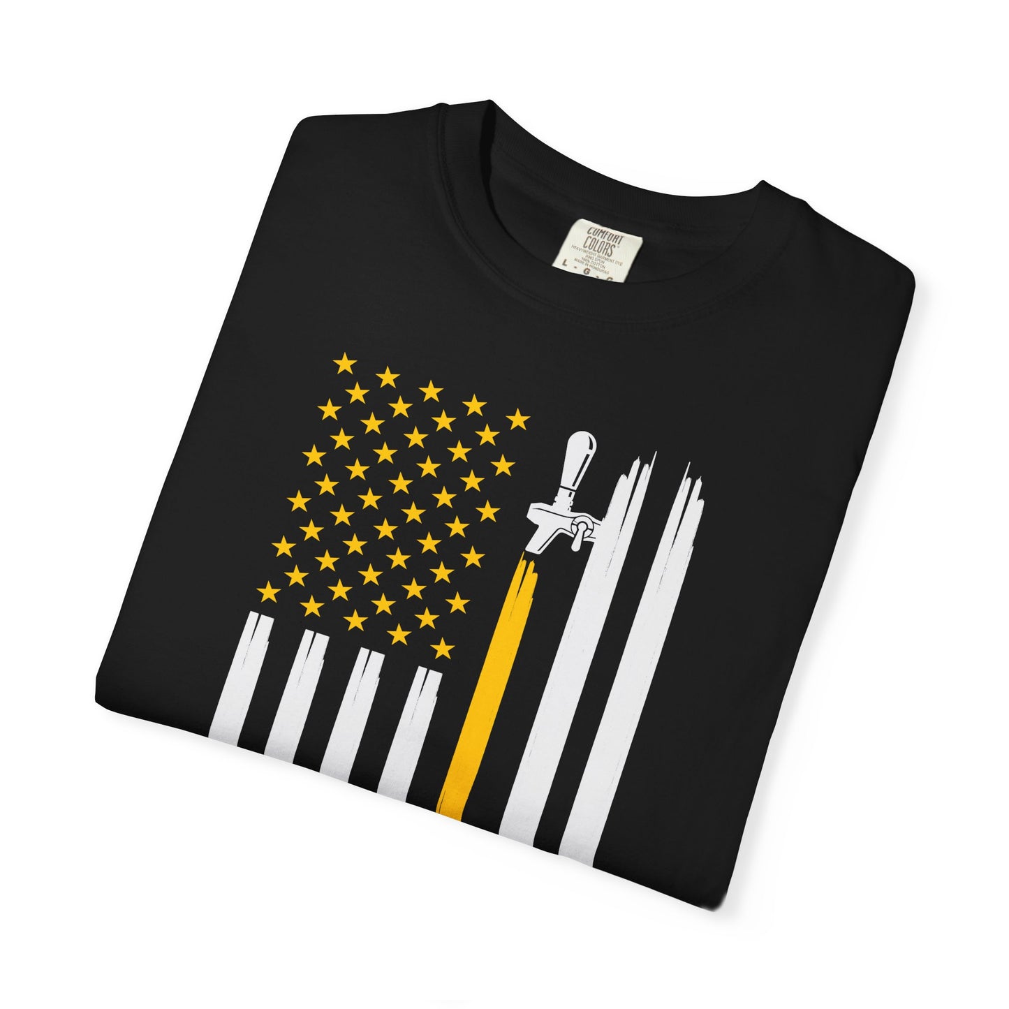 Beer Lover T-Shirt with American Flag Design