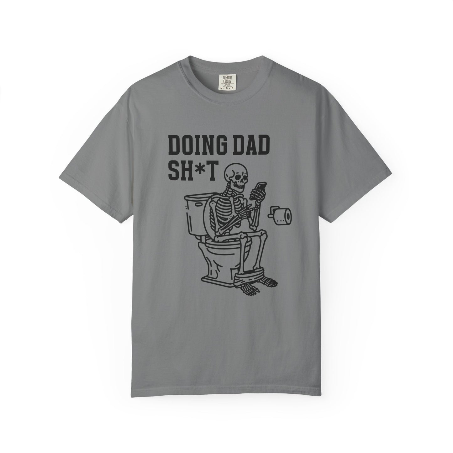 Humorous Dad T-Shirt, Skeleton Fun Tee, Laugh Gifts for Father’s Day, Men’s Casual Shirt, Parenting Humor Apparel