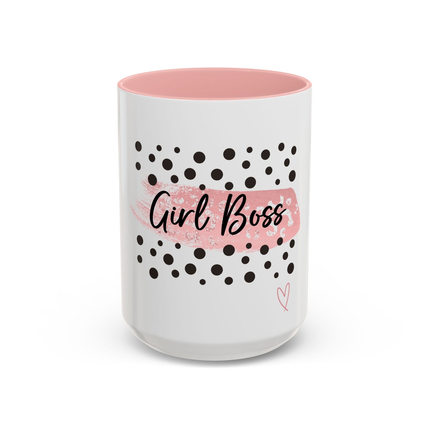 Mug - Pink and Black 'Girl Boss' Coffee Mug (11, 15oz)