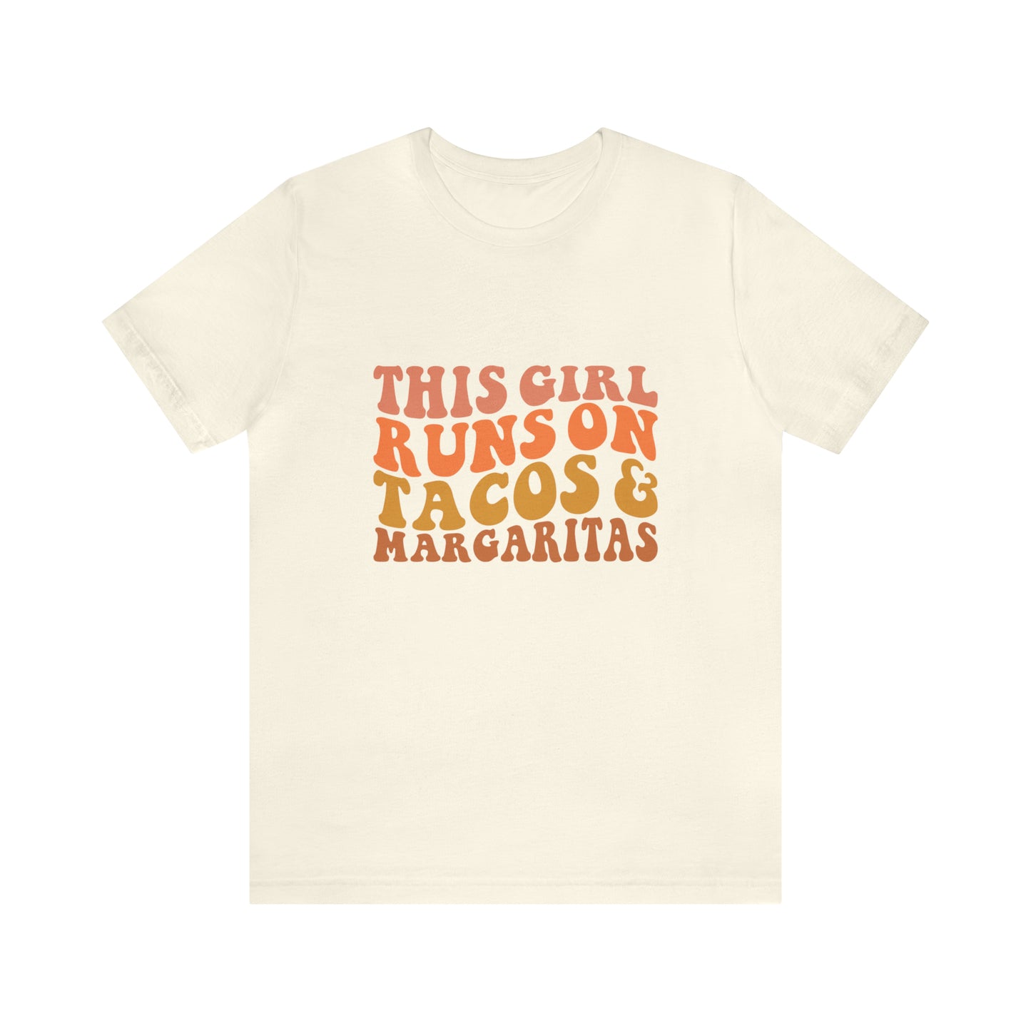 This girl runs on tacos - Jersey Short Sleeve T-Shirt