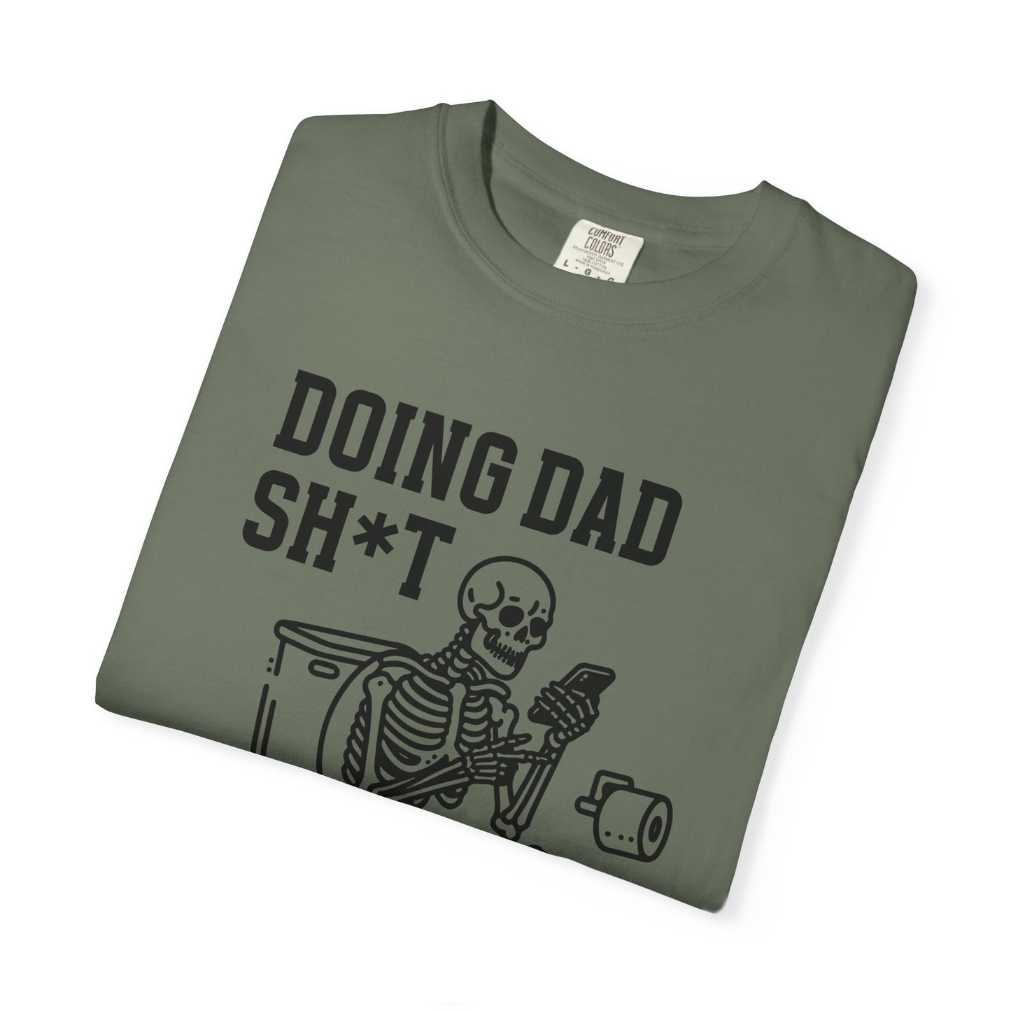 Humorous Dad T-Shirt, Skeleton Fun Tee, Laugh Gifts for Father’s Day, Men’s Casual Shirt, Parenting Humor Apparel