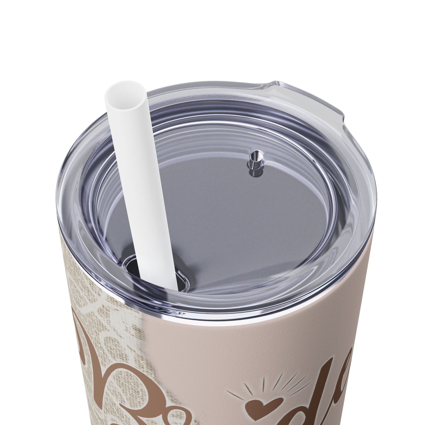 Beautiful Boho Bride - Skinny Tumbler with Straw, 20oz