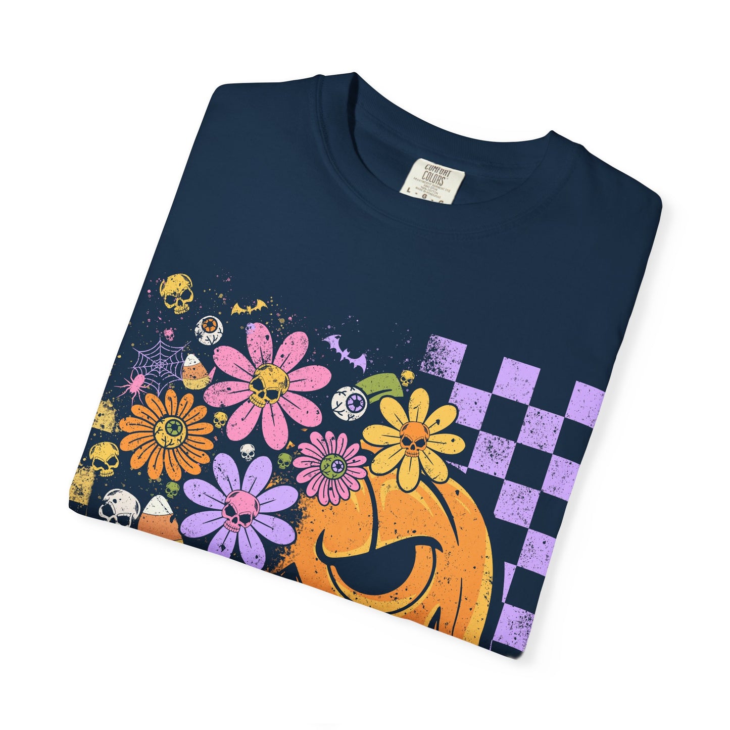 Festive Halloween T-Shirt, Vintage Spooky Tee, Fall Floral Design, Unisex Ghost Shirt, Halloween Party Wear, Autumn Gift