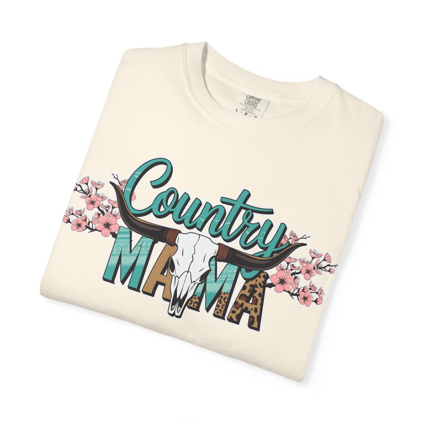 Country Mama T-Shirt, Unisex Tee, Floral Graphic Tee, Gift for Moms, Country Style Shirt, Casual Wear