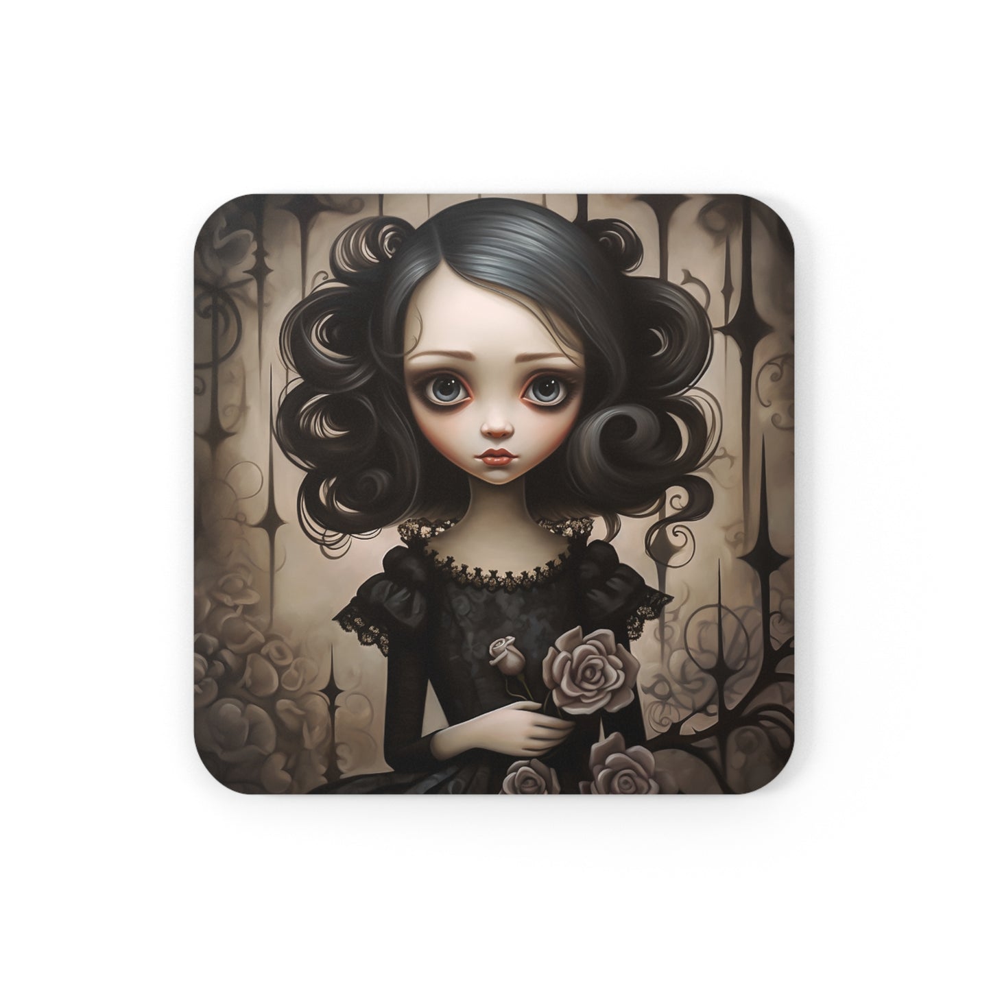 Gothic Girl - Corkwood Coaster Set