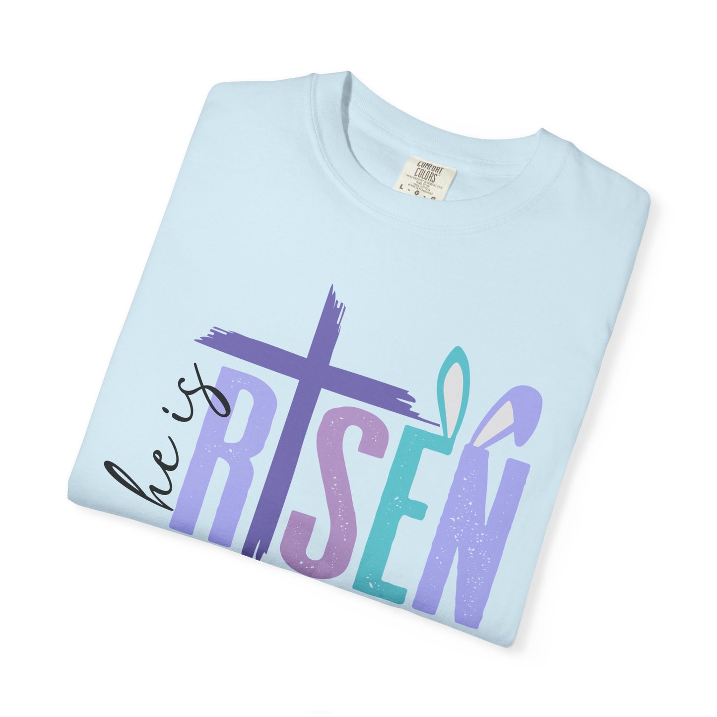 He is Risen Unisex Jersey Short Sleeve Tee - Easter Faith Shirt