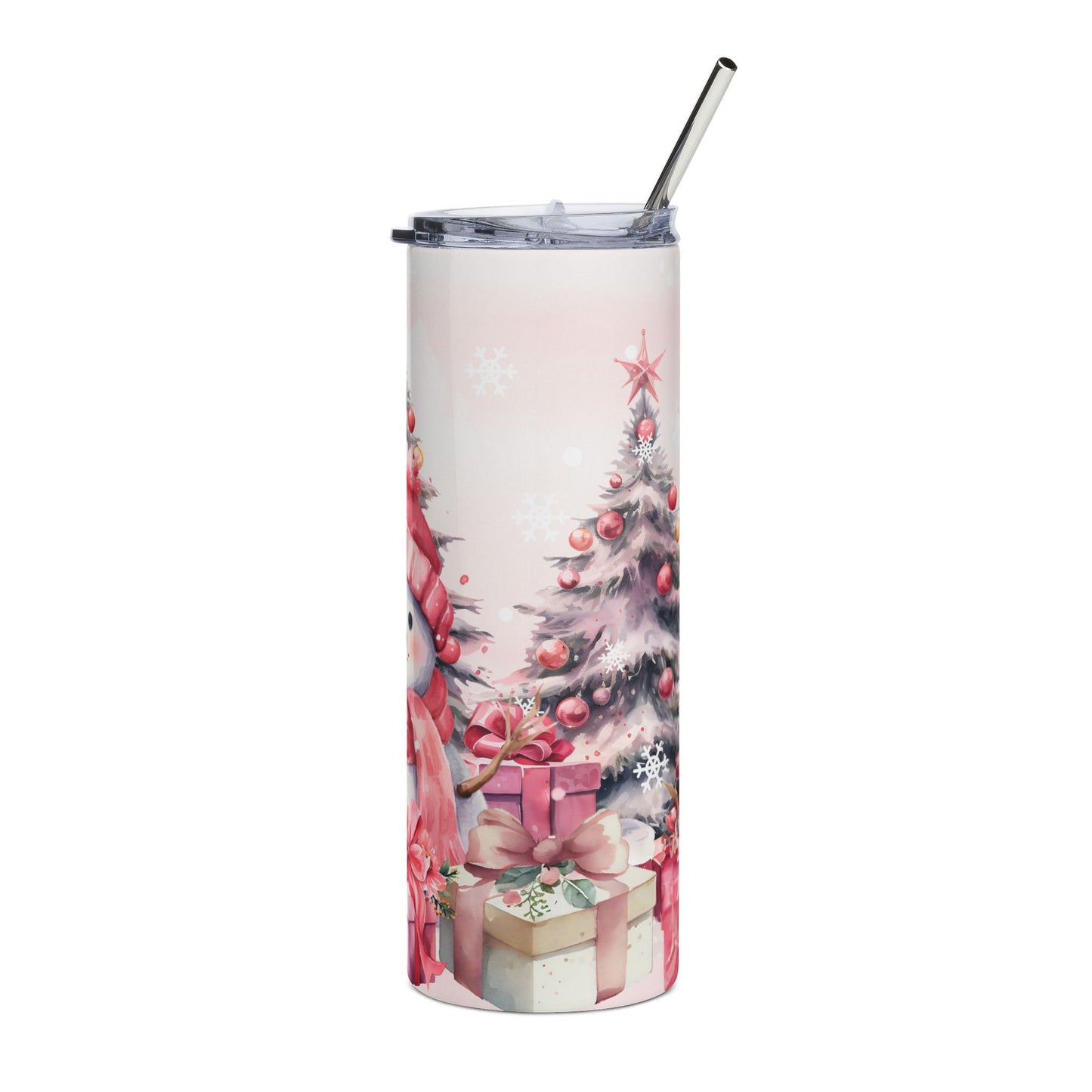 Christmas Snowman Tumbler, 20oz | Holiday Gift, Stainless Steel Travel Mug, Winter Drinkware, Seasonal Cup, Festive Beverage Container